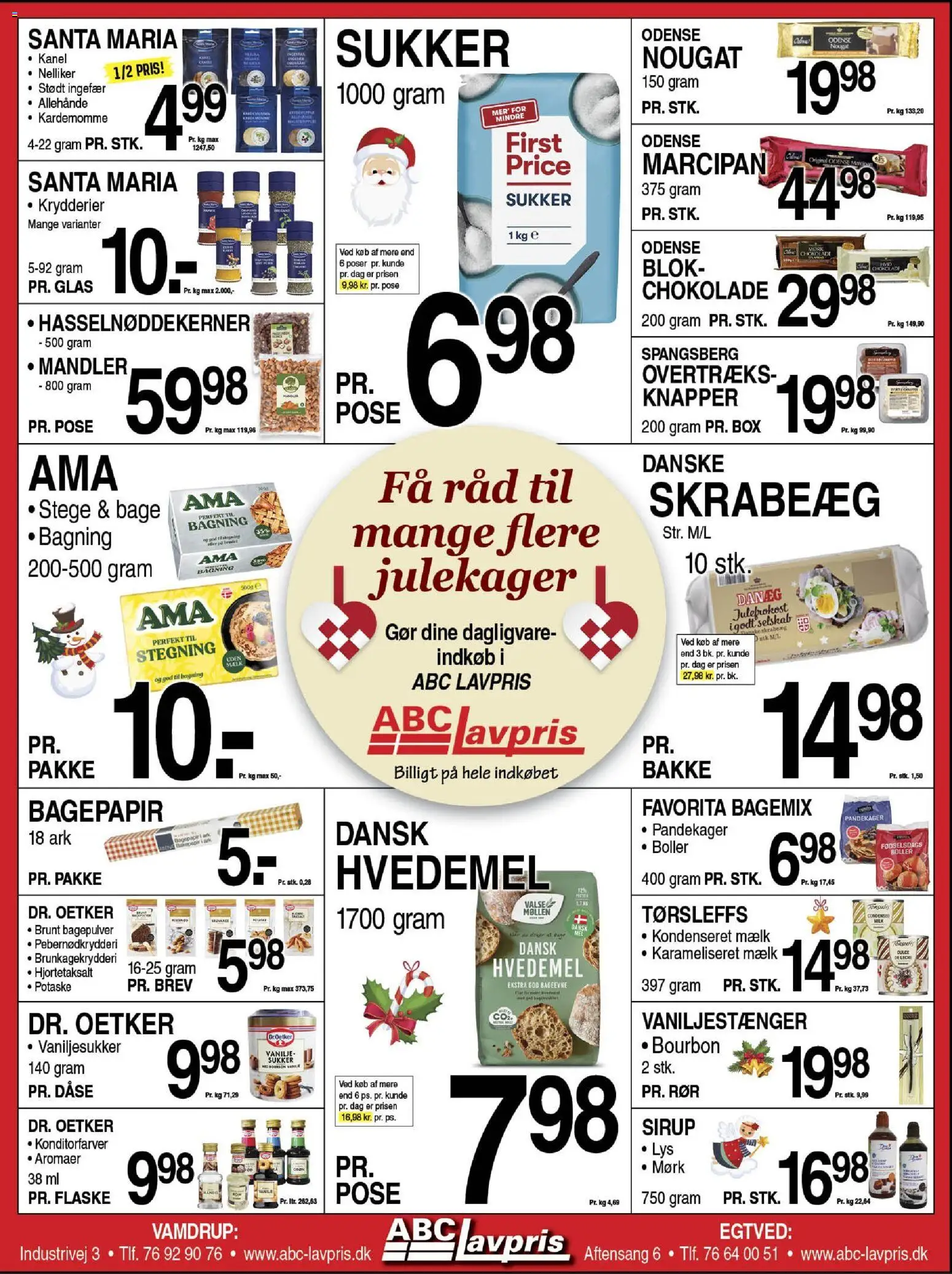 Abc Lavpris tilbudsavis – gyldig fra 26.11.2025 | Side: 2 | Produkter: Bourbon, Hvedemel, Sukker, Vanilje