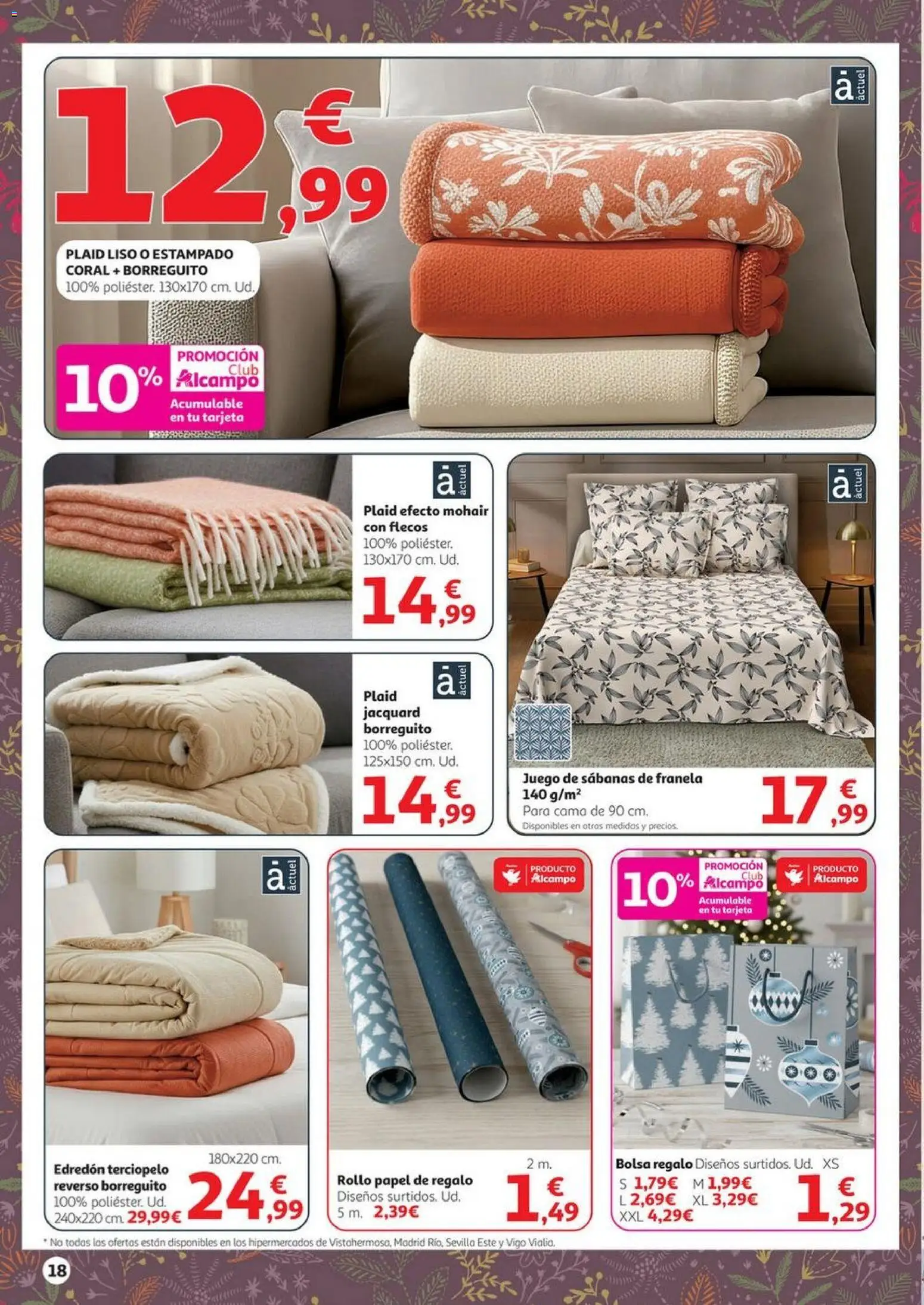 Alcampo - Decoració Nadal HG Cat │ válido desde el 06.11.2025 | Página: 18 | Productos: Edredón, Κρέμα μαλλιών, Juego de sábanas, Bolsa