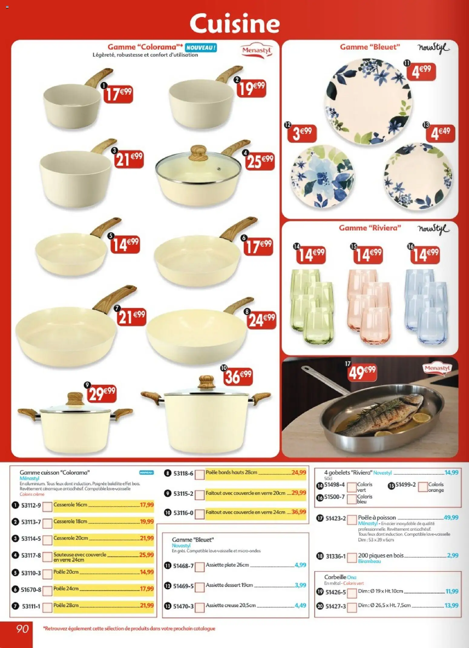 {H1} | Page: 90 | Produits: Poêle, Casserole, Poisson, Crème