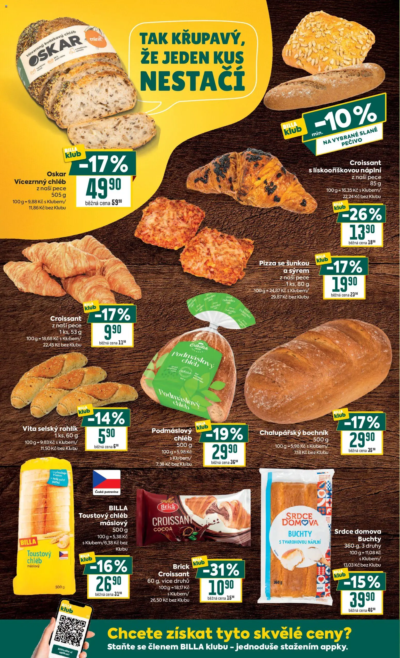 Billa Velký leták od 04.03.2026 | Strana: 10 | Produkty: Pizza, Kváskový chléb, Rohlík, Croissant
