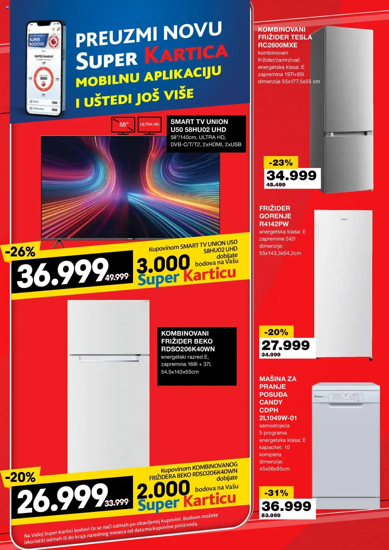 Idea katalog - važi od 05.06.2025 | Strana: 3 | Proizvode: Kombinovani frižider, Candy, Frižider