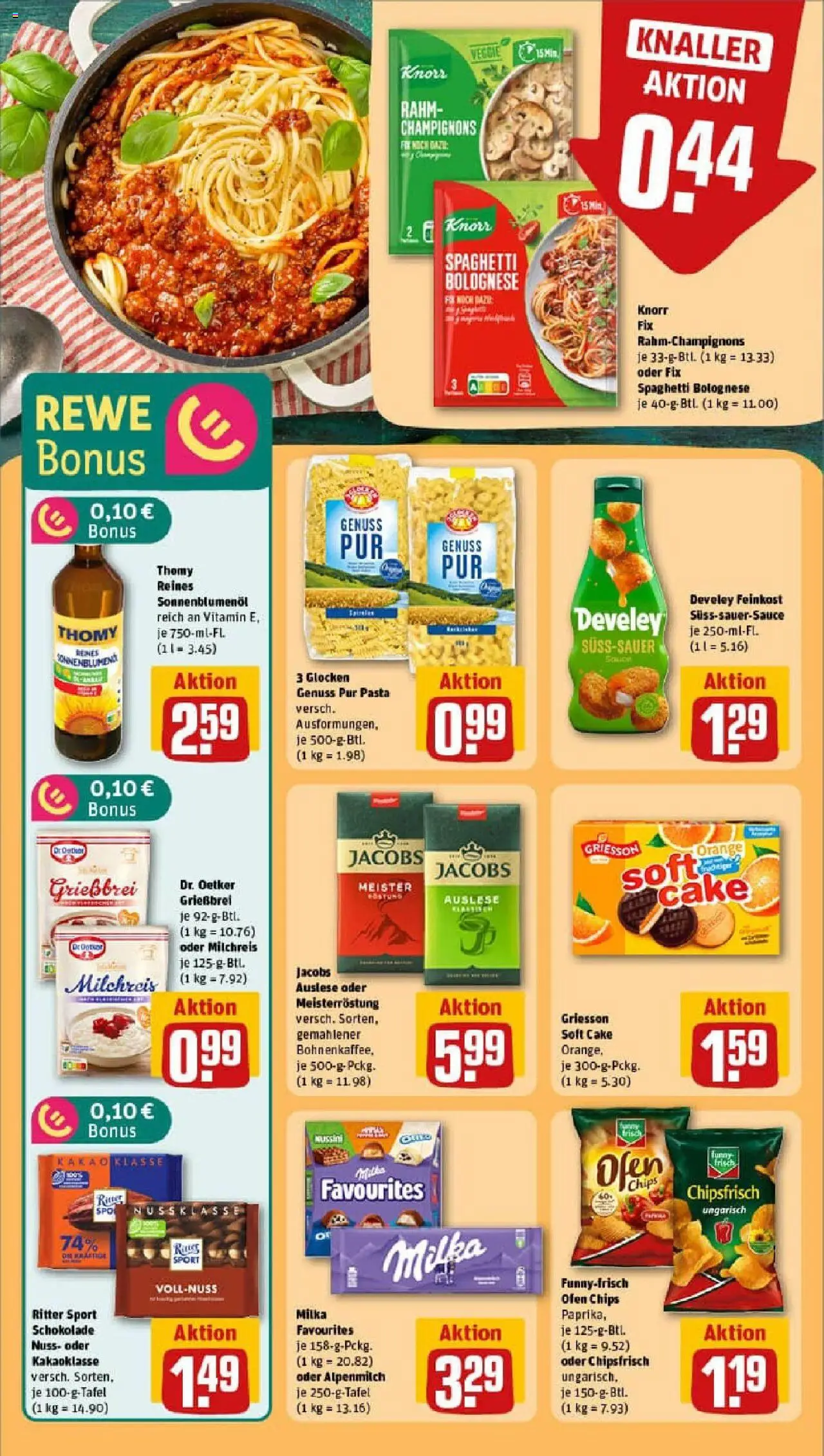 Rewe prospekt Berlin / Steglitz	 - gültig ab dem 20.07.2025 | Seite: 18 | Produkte: Ofen, Knorr fix, Sonnenblumenol, Chips