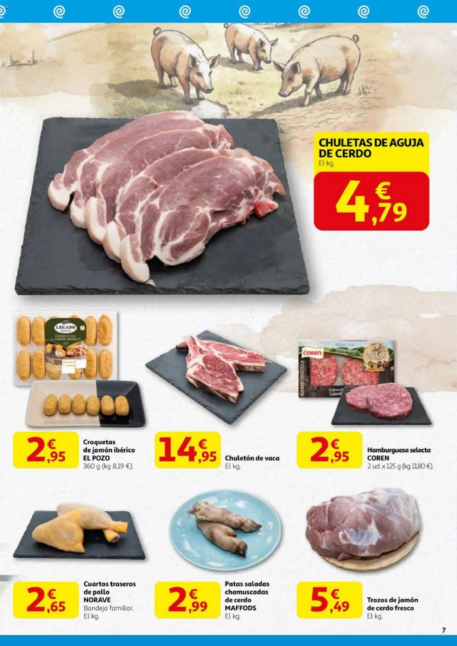 Alcampo - Reapertura Vigo  │ válido desde el 13.11.2025 | Página: 7 | Productos: Jamón ibérico, Cerdo, Croquetas, Σοκολατούχο γάλα