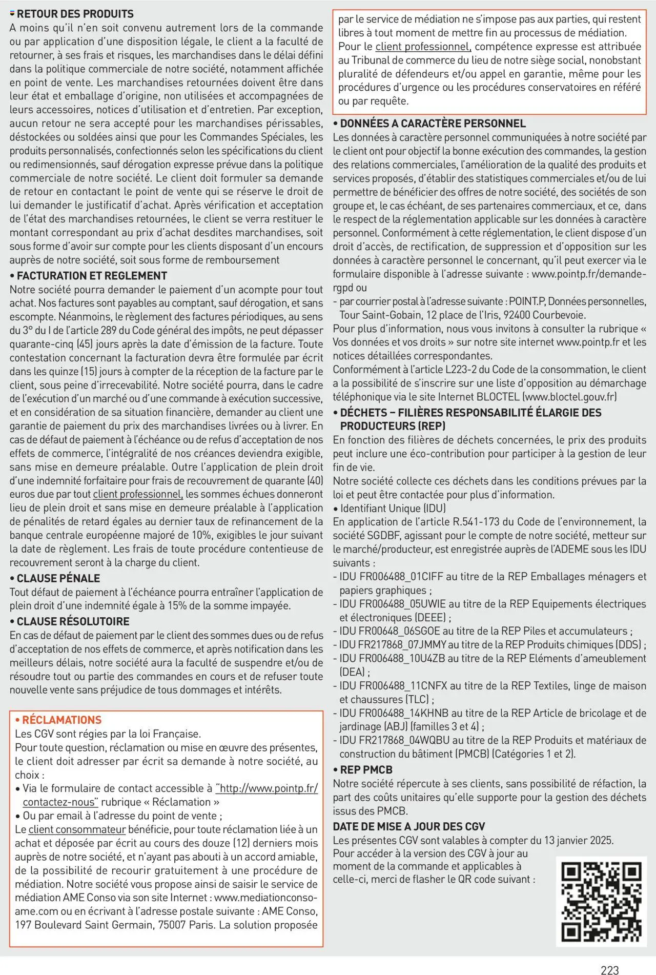  | Page: 223 | Produits: Piles, Cadre