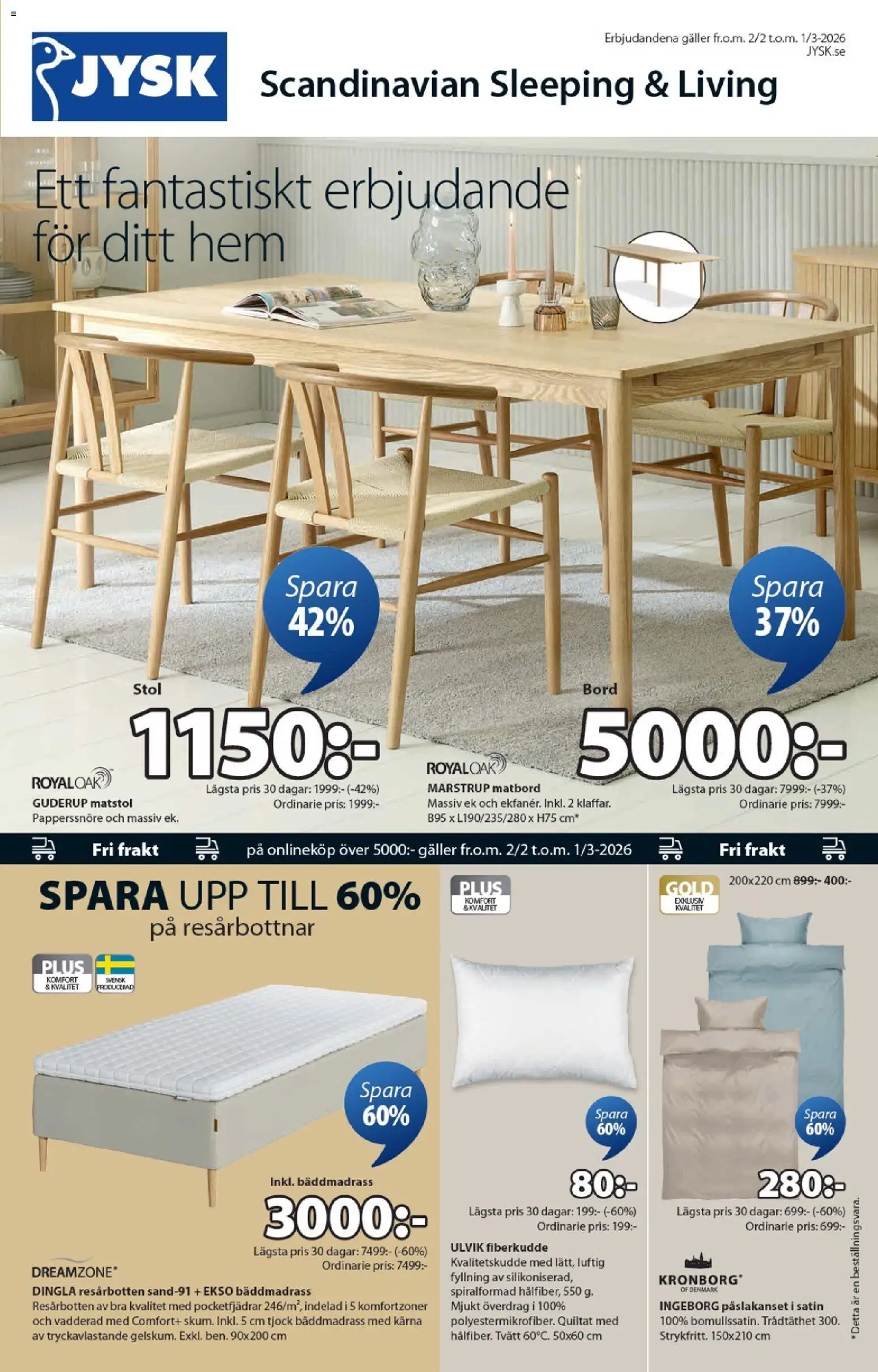 JYSK reklamblad aktuell från 02.02.2026 | Sida: 1