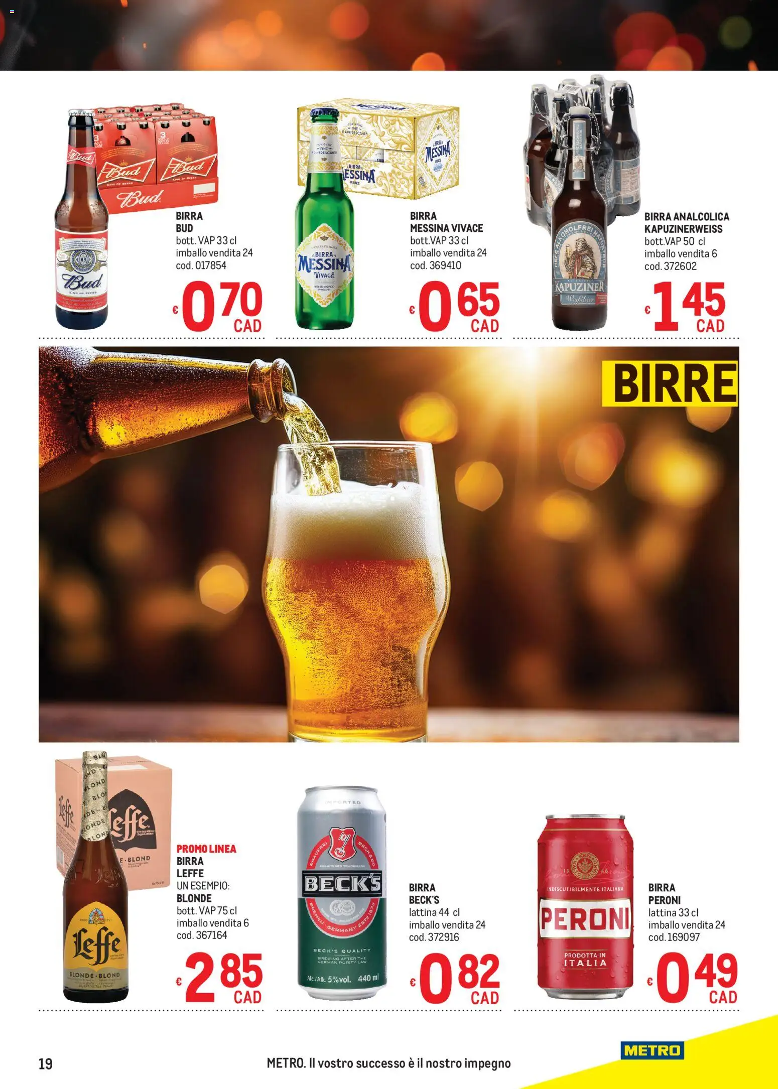 Volantino Metro del 02.04.2026 | Pagina: 19 | Prodotti: Birra, The, Birra messina