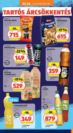 JEGESTEA, többféle 1,5 l/palack - amely érvényes a következő dátumtól: 26.03.2026 | Oldal: 15