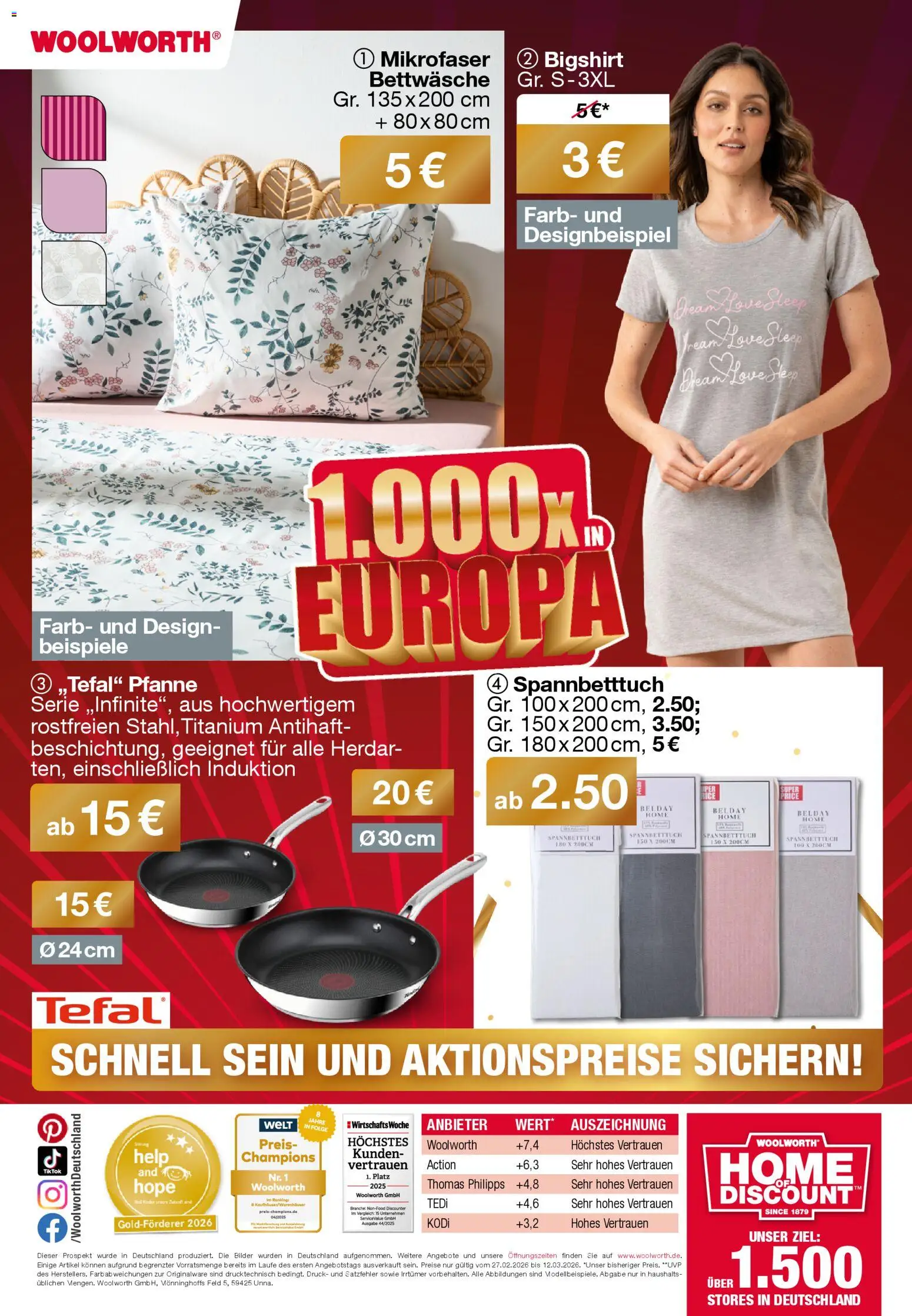 Woolworth Prospekt 	 – gültig ab 27.02.2026 | Seite: 8 | Produkte: Bettwäsche, Bilder