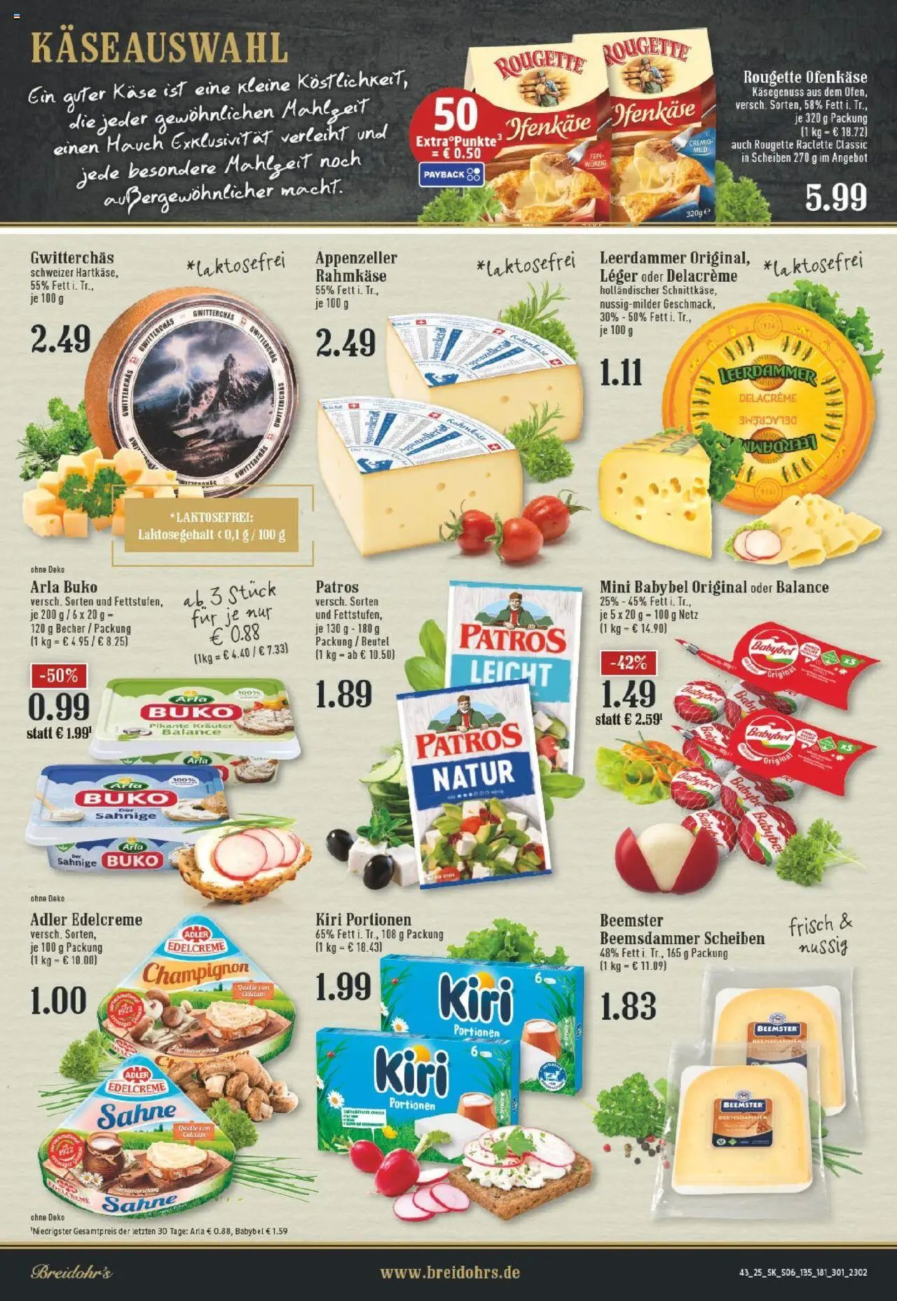 Edeka prospekt Rösrath	 – gültig ab 19.10.2025 | Seite: 6 | Produkte: Rougette ofenkase, Leerdammer, Arla buko, Raclette