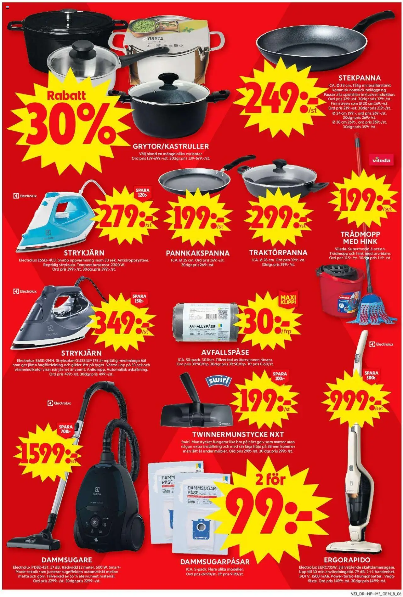 ICA Maxi reklamblad aktuell från 11.08.2025 | Sida: 11 | Produkter: Dammsugare, Hink, Matta, Filter