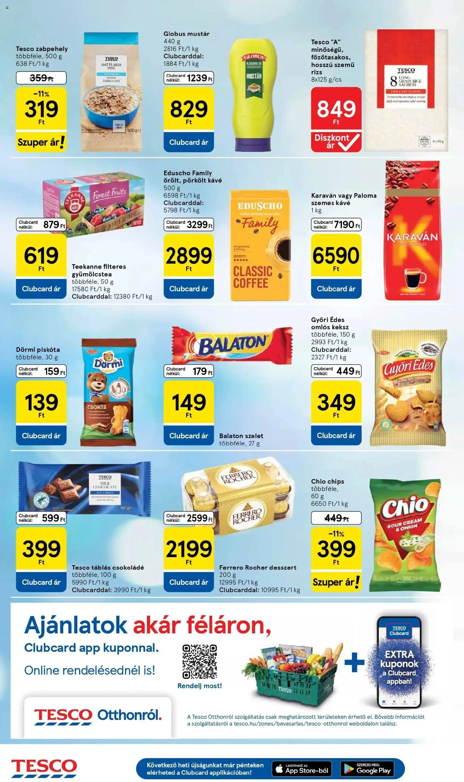 Tesco akciós ujság - amely érvényes a következő dátumtól: 26.02.2026 | Oldal: 8 | Termékek: Zabpehely, Piskóta, Chips, Mustár