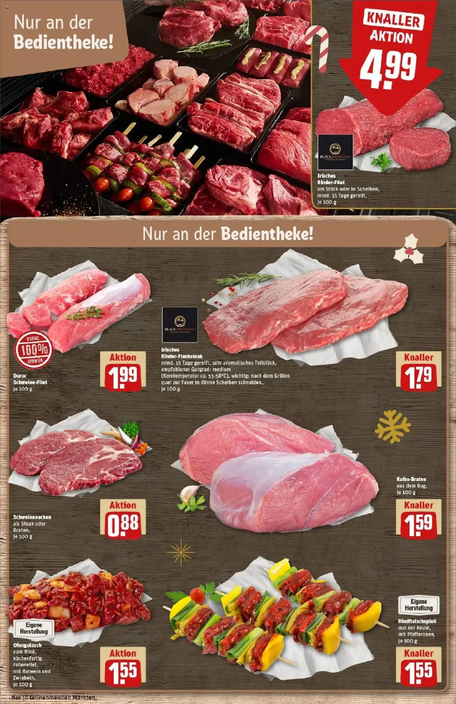 Rewe prospekt Am Mellensee / Sperenberg	 – gültig ab 07.12.2025 | Seite: 10 | Produkte: Rinderfilet, Schweinenacken, Schweinefilet, Steak
