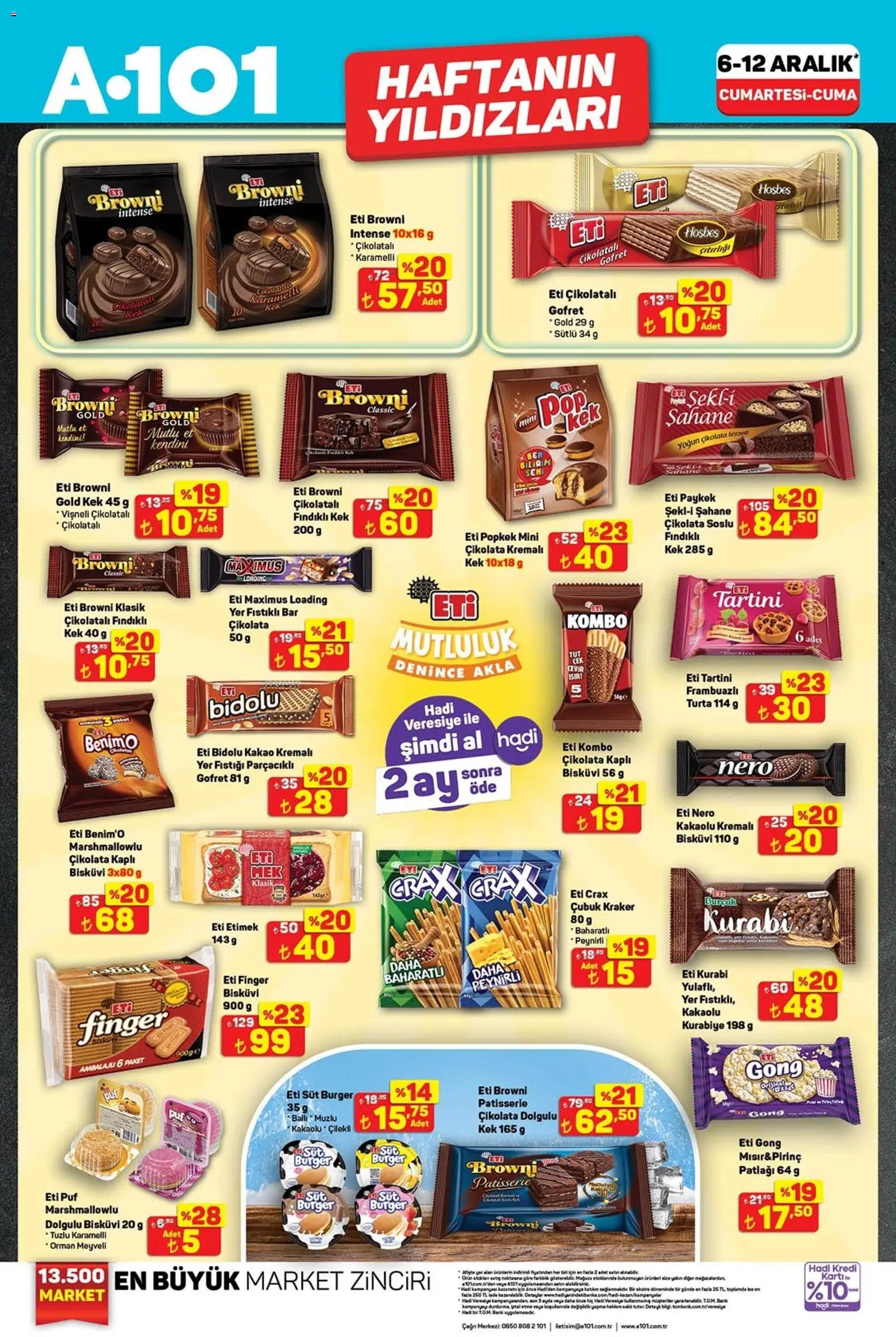 A101 Katalog - 06.12.2025 tarihinden itibaren geçerlidir | Sayfa: 1 | Ürünler: Gofret, Çikolatalı gofret, Süt, Bisküvi