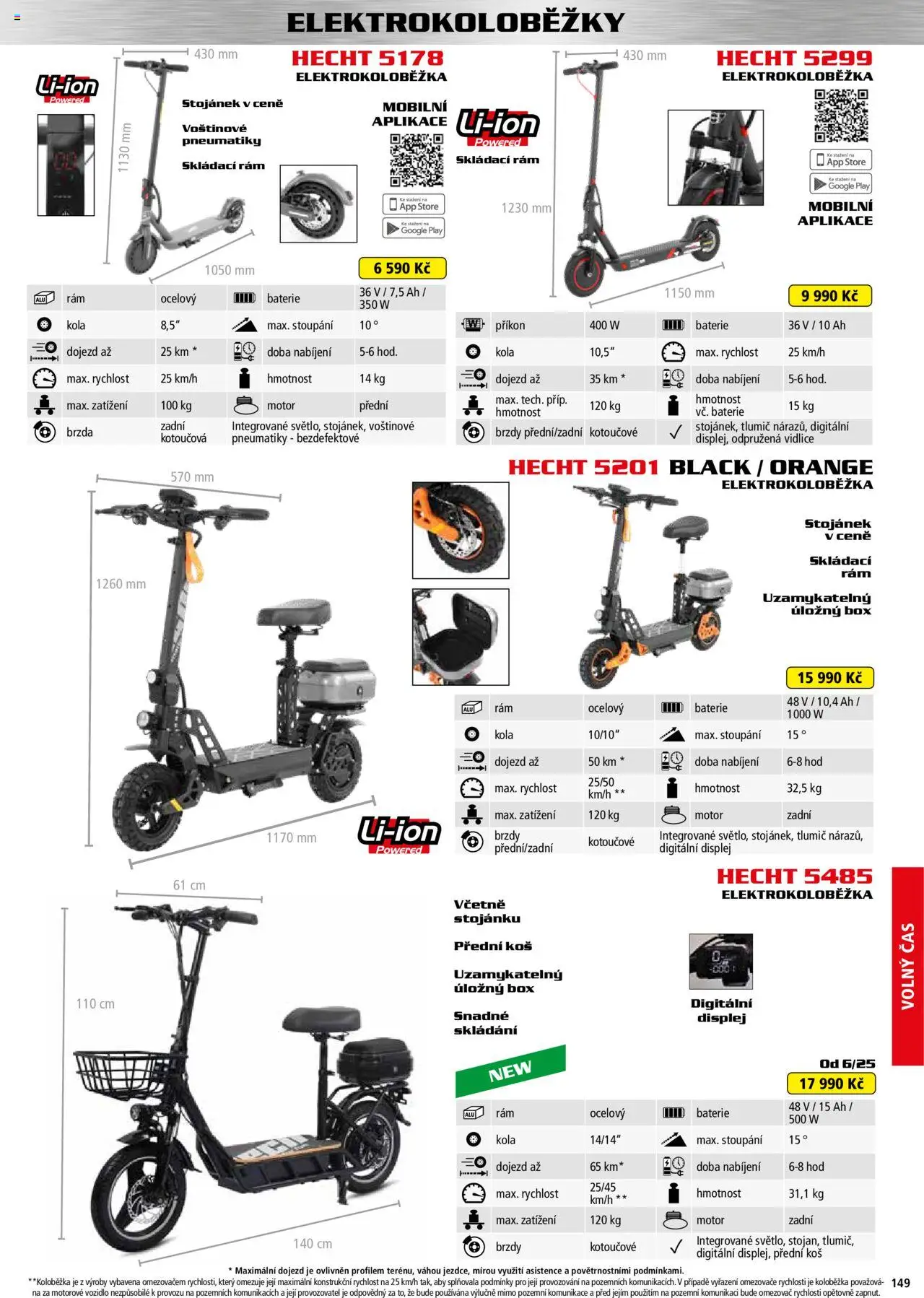 Hecht katalog - Jaro-léto 2025 od 22.04.2025 | Strana: 149 | Produkty: Box, Elektrokoloběžka, Baterie, Koš