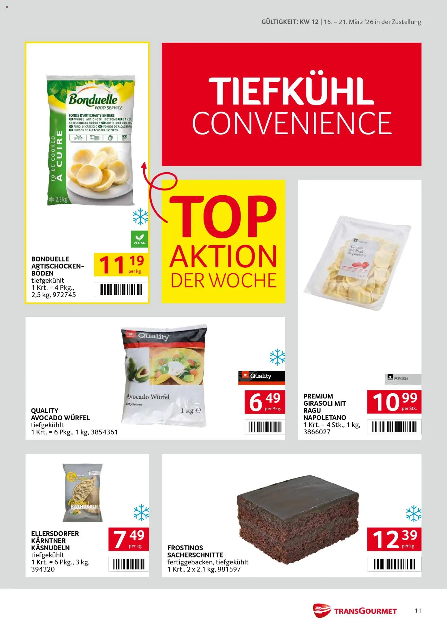 Transgourmet Zustellaktion gültig ab 16.03.2026 | Seite: 11 | Produkte: Avocado