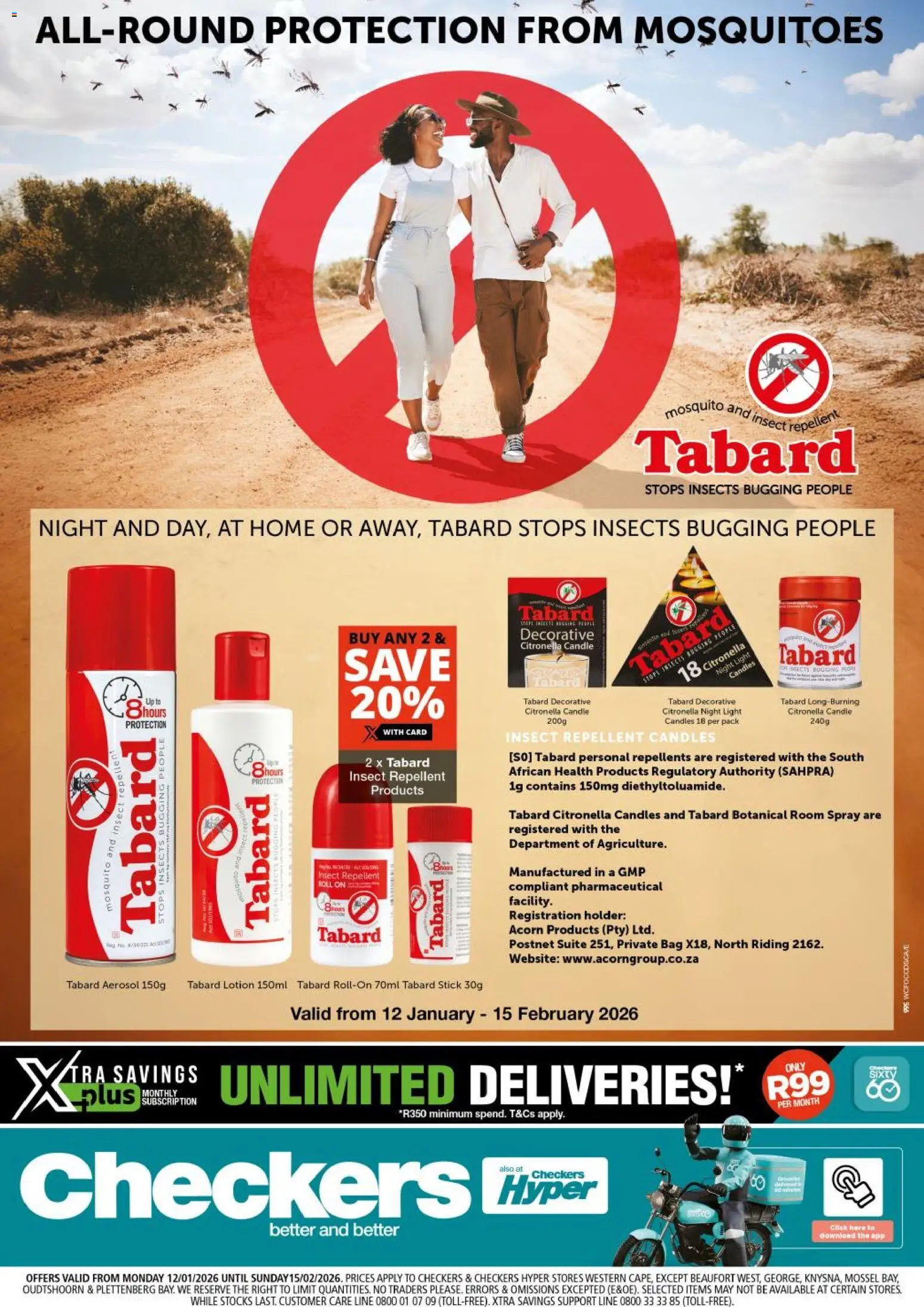 New Checkers catalogue – valid from 12.01.2026 | Page: 1 | Products: Room spray, Bag, Light, Lotion