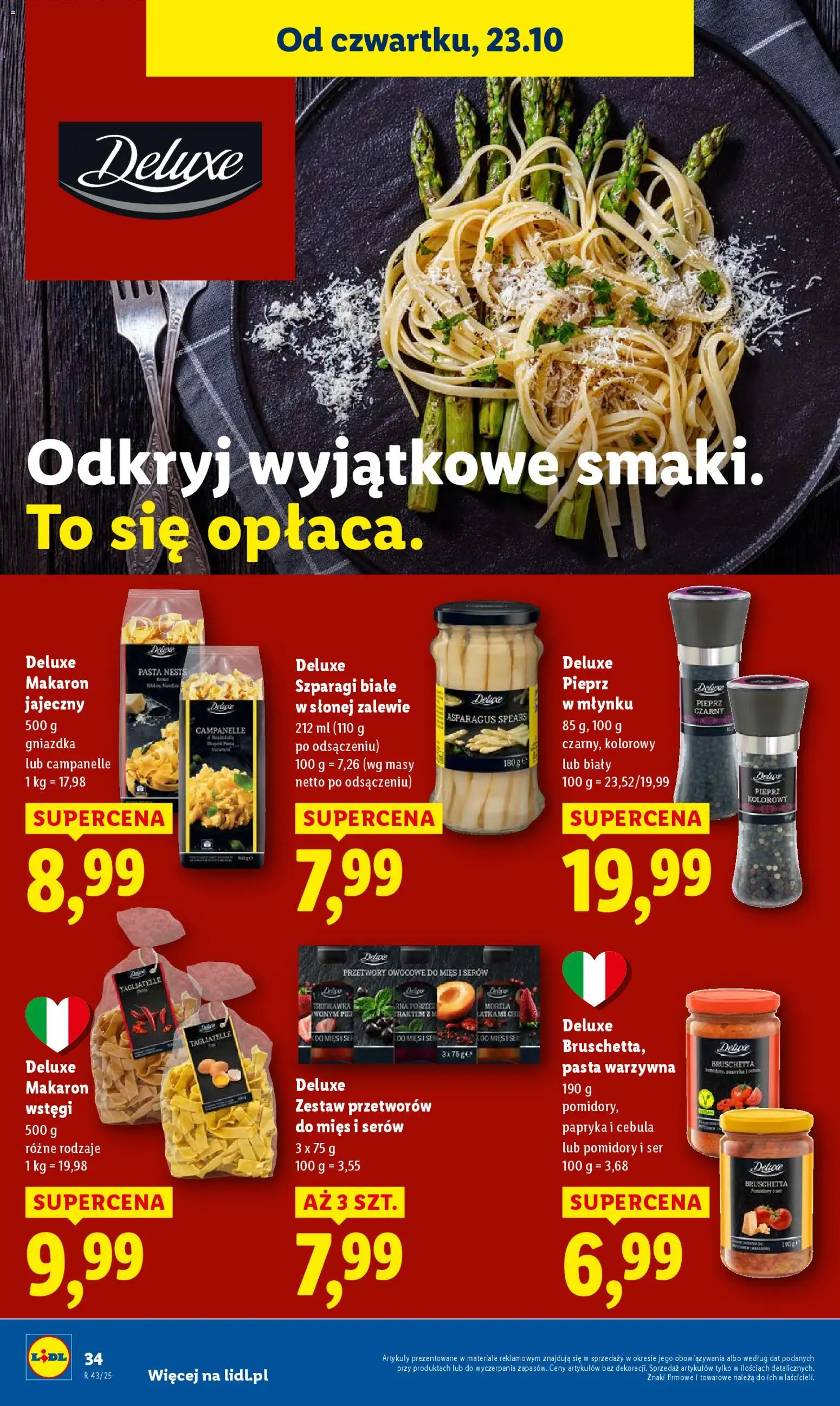 Lidl Gazetka od 23.10.2025 | Strona: 38 | Produkty: Bruschetta, Ser, Pomidory, Pieprz