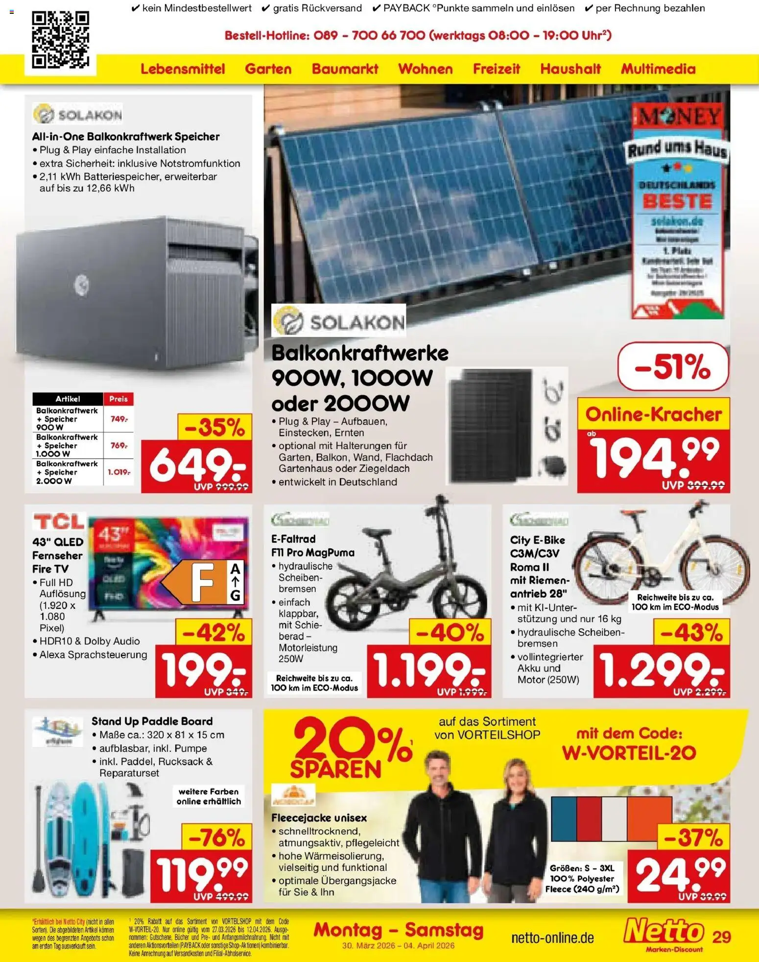 Netto Marken-Discount Prospekt Thierhaupten	 – gültig ab 29.03.2026 | Seite: 39 | Produkte: Rucksack, TV, Fernseher, Audio