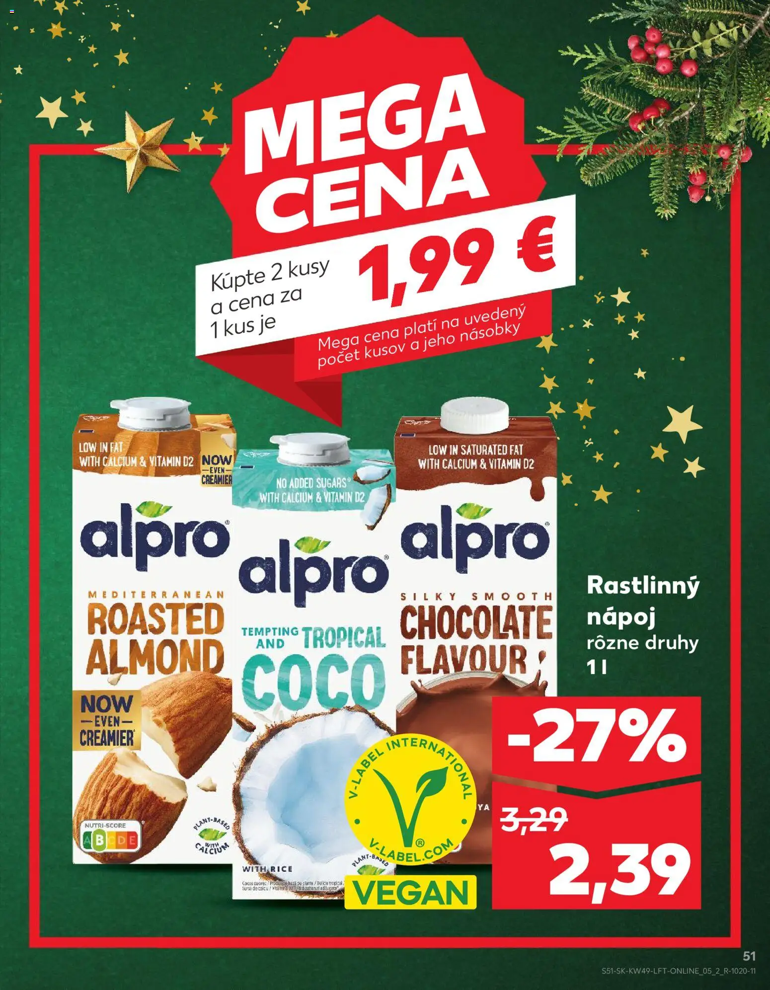 Nové Kaufland akcie – leták je platný od 04.12.2025 | Strana: 51 | Produkty: Alpro