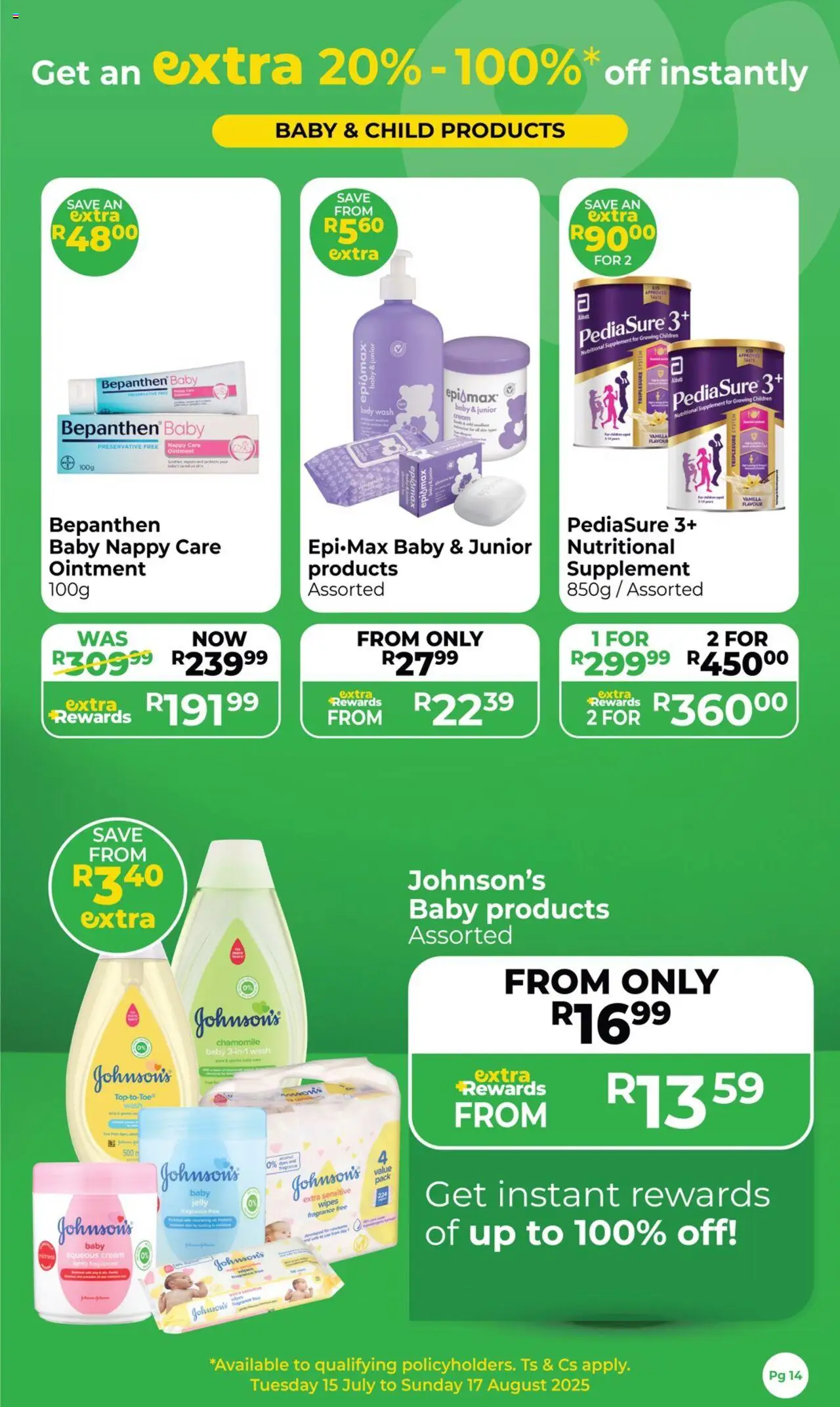 New Dis-Chem catalogue – valid from 15.07.2025 | Page: 14 | Products: Fragrance, Cream, Preservative, Body wash