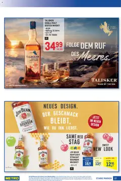 Metro  Starke Marken gültig ab 04.09.2025 | Seite: 27 | Produkte: Whiskey, Apple, Bourbon