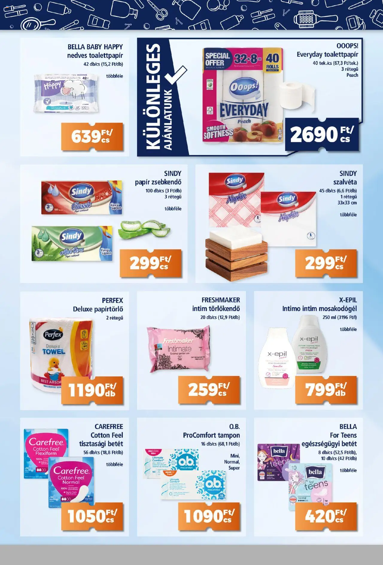Goods Market akciós ujság - amely érvényes a következő dátumtól: 07.08.2025 | Oldal: 5 | Termékek: Papírtörlő, Törlőkendő, Tisztasági betét