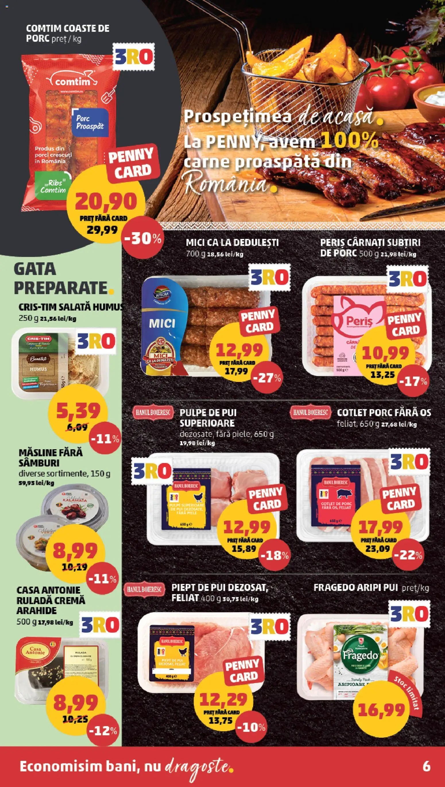 Noul catalog PENNY – valabil de la 25.03.2026 | Pagină: 6 | Produse: Mici, Măsline, Humus, Cârnați