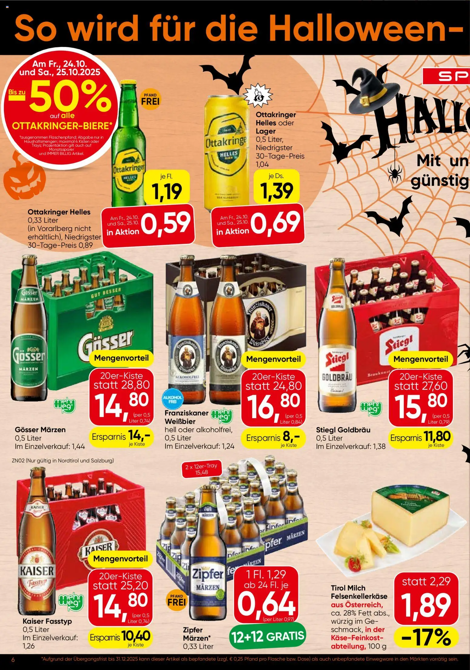 Spar Flugblatt - Salzburg gültig ab 23.10.2025 | Seite: 6 | Produkte: Milch