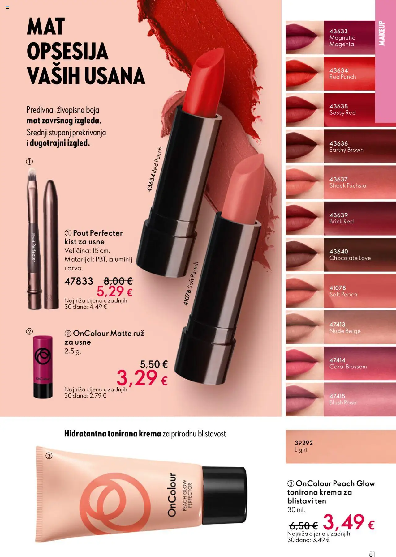 Oriflame katalog | vrijedi od 08.10.2025 | Stranica: 51 | Proizvodi: Kist, Ruž, Krema