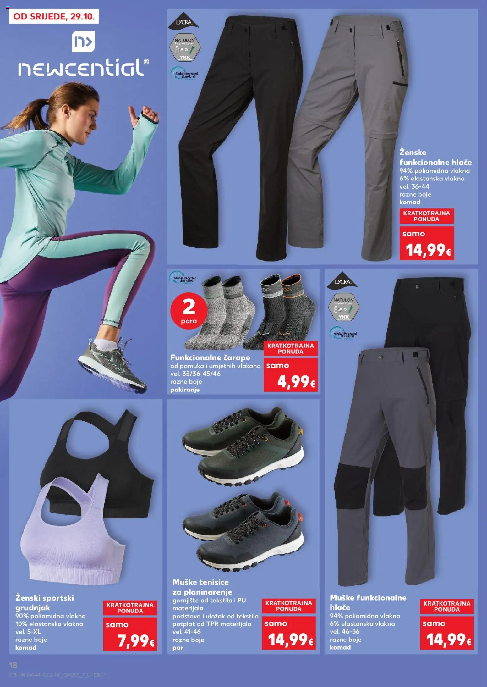 Kaufland katalog | vrijedi od 29.10.2025 | Stranica: 18 | Proizvodi: Hlače, Grudnjak, Čarape, Tenisice