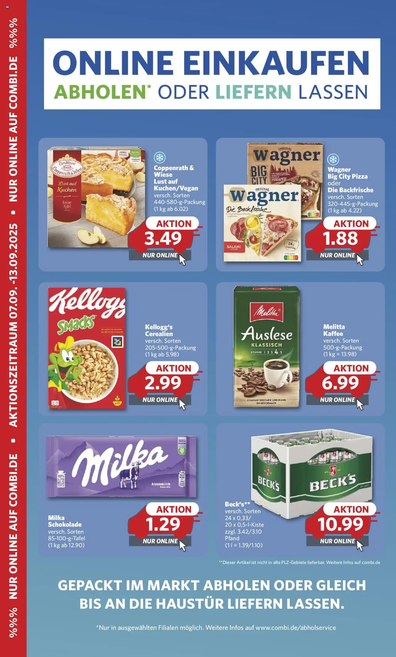 Combi Prospekt 	 – gültig ab 08.09.2025 | Seite: 14 | Produkte: Schokolade, Äpfel, Salami, Kuchen