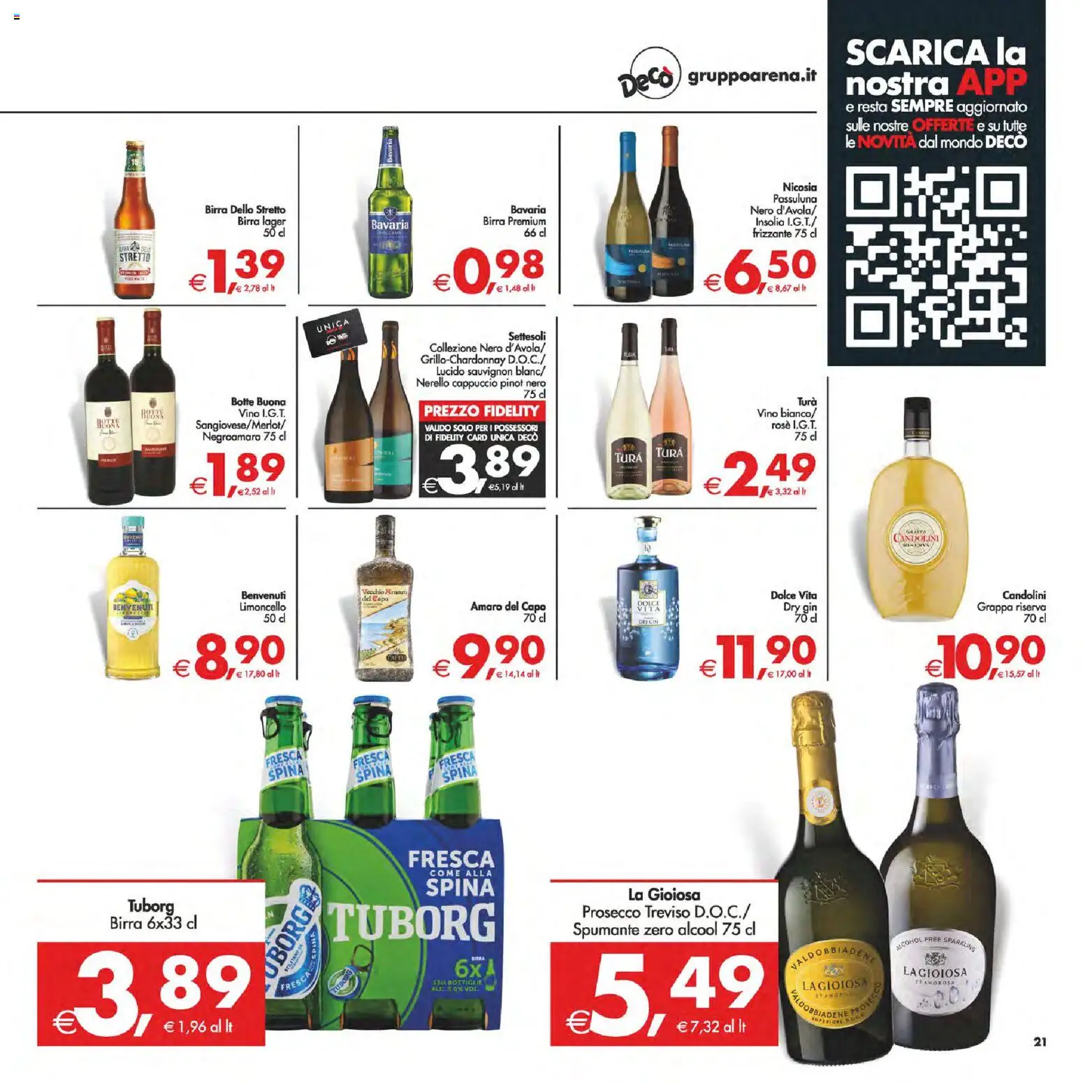 Volantino Decò del 14.11.2025 | Pagina: 26 | Prodotti: Prosecco, Spumante, Grappa, Amaro