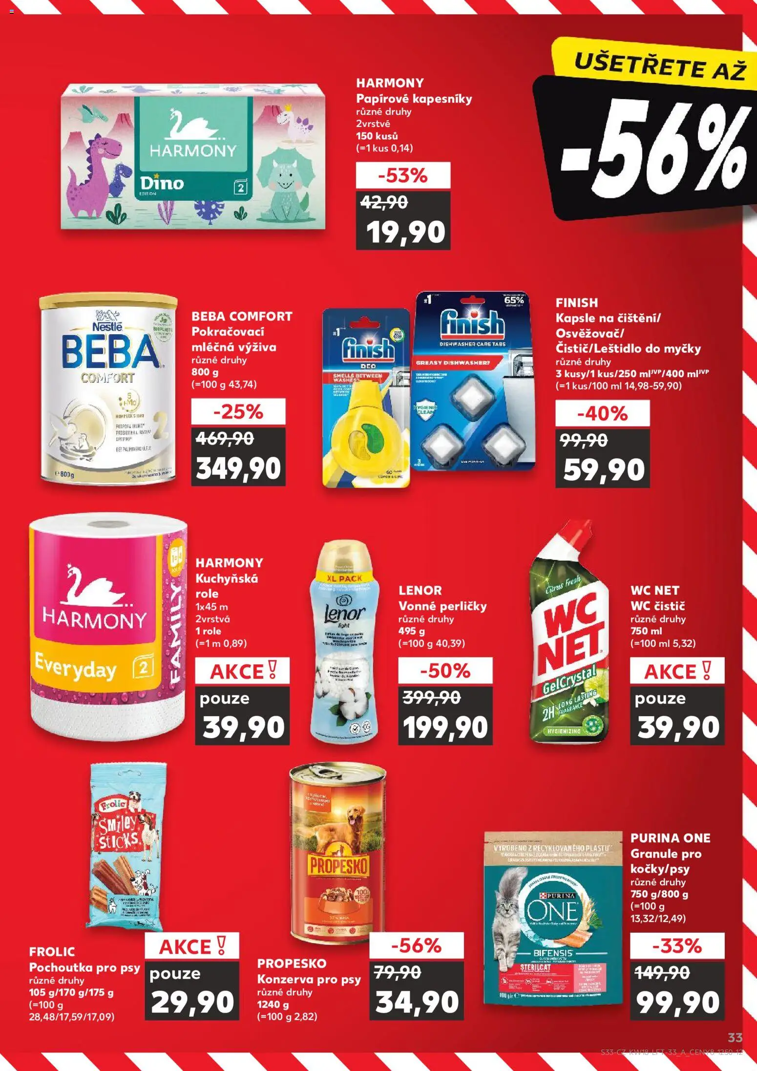 Kaufland leták - Plzeň od 29.04.2026 | Strana: 33 | Produkty: Lenor, Purina, Propesko, Papírové kapesníky