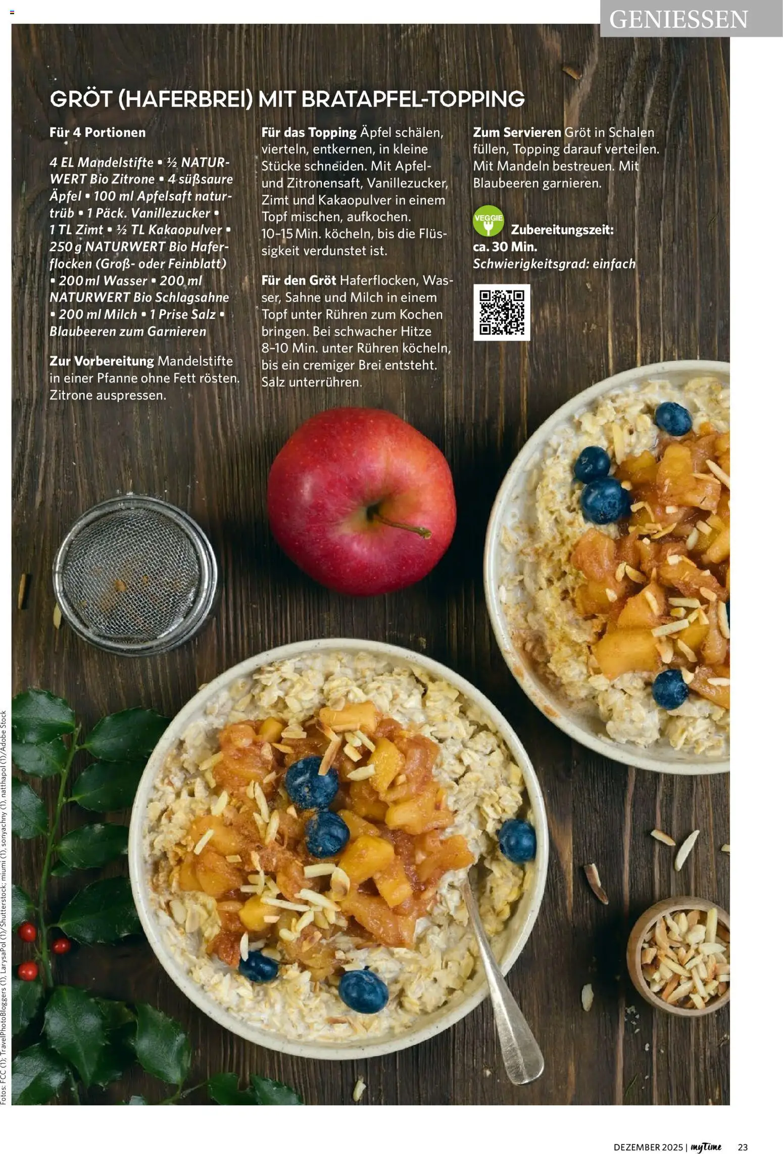 Famila Nordwest  myTime Dezember 2025 – gültig ab 01.12.2025 | Seite: 23 | Produkte: Milch, Apfelsaft, Salz, Blaubeeren