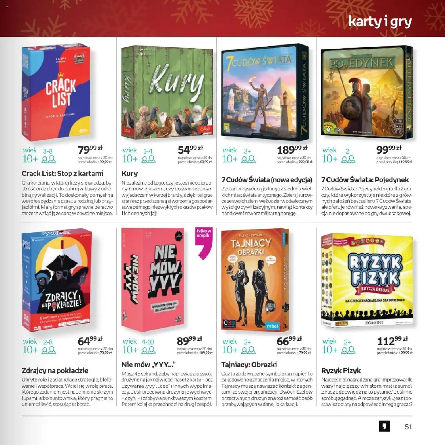 Empik promocje - Xmas Zabawki2 od 10.12.2025 | Strona: 51 | Produkty: Gra, Gry