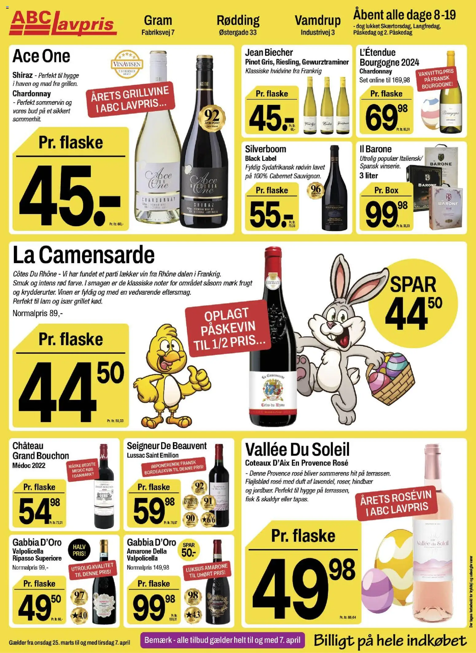 Abc Lavpris tilbudsavis – gyldig fra 25.03.2026 | Side: 7 | Produkter: Maske, Vin, Fisk, Hindbær
