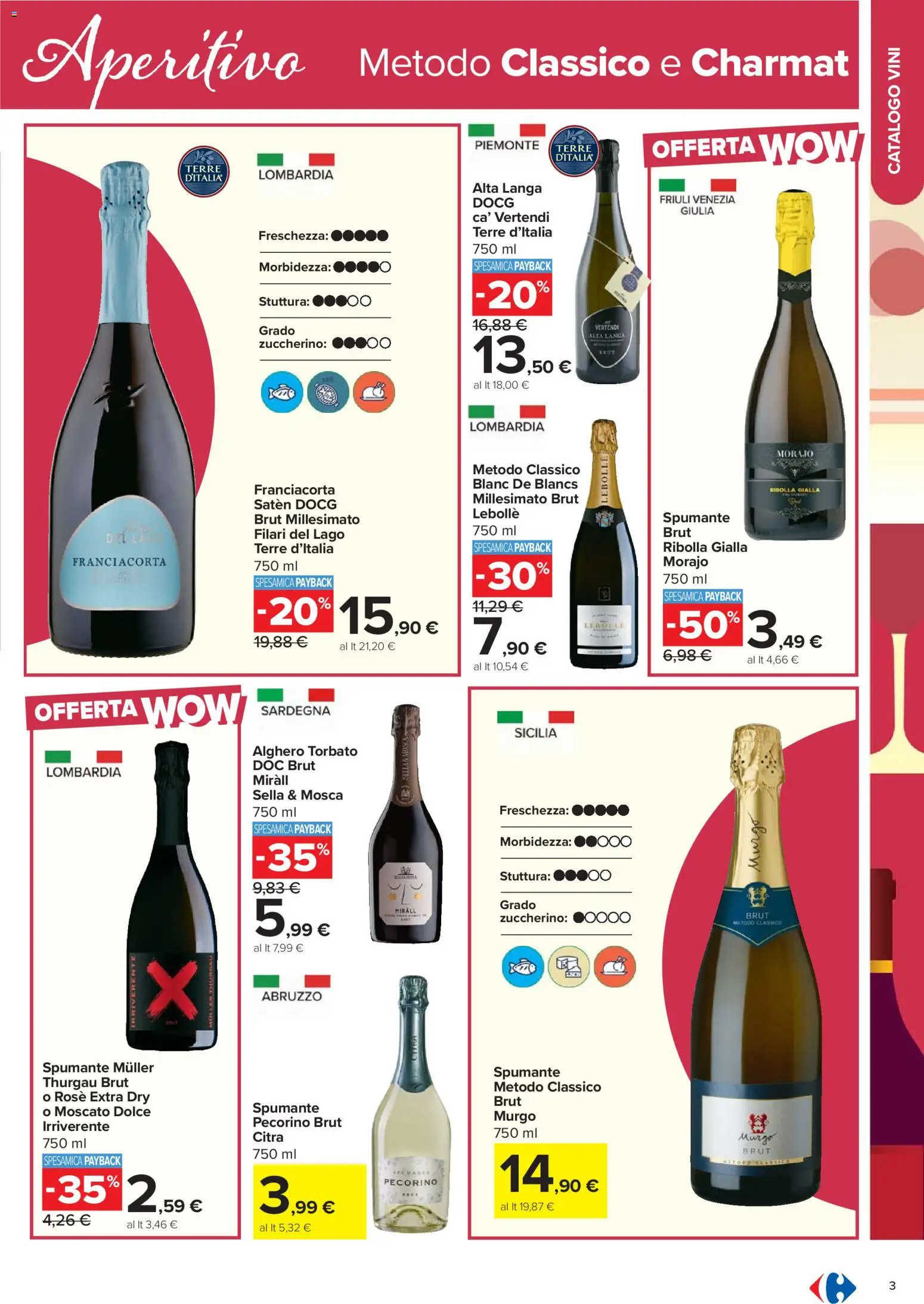 Volantino Carrefour del 17.02.2026 | Pagina: 3 | Prodotti: Spumante, Pecorino, Aperitivo