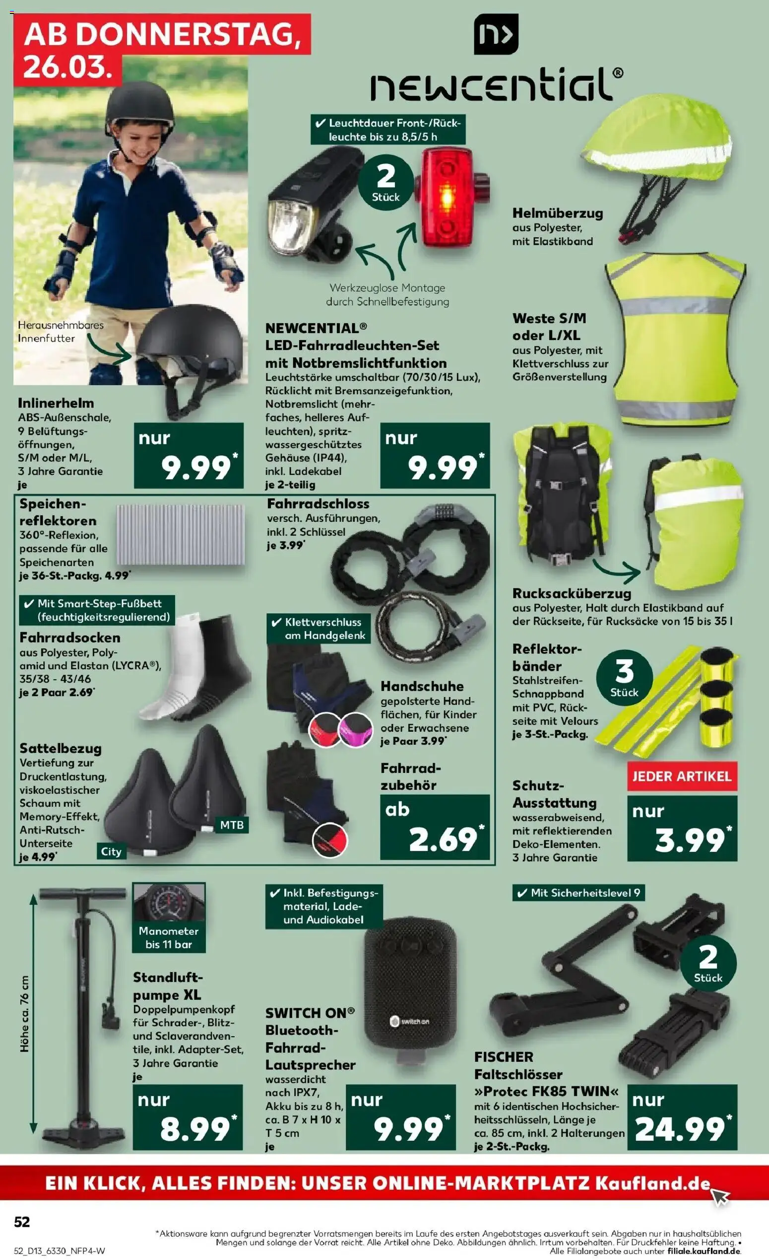 Kaufland Prospekt Peine	 – gültig ab 26.03.2026 | Seite: 52 | Produkte: Lautsprecher, Manometer, Ladekabel, Weste