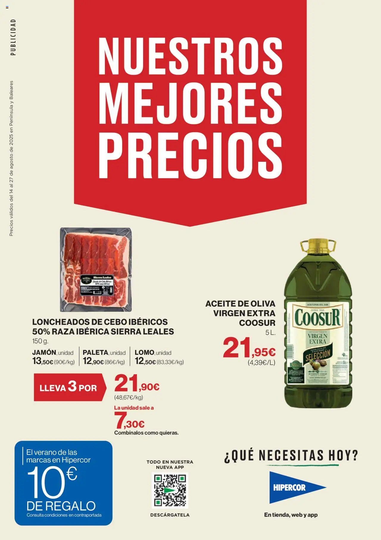 Hipercor catálogo │ válido desde el 14.08.2025 | Página: 1 | Productos: Aceite, Aceite de oliva