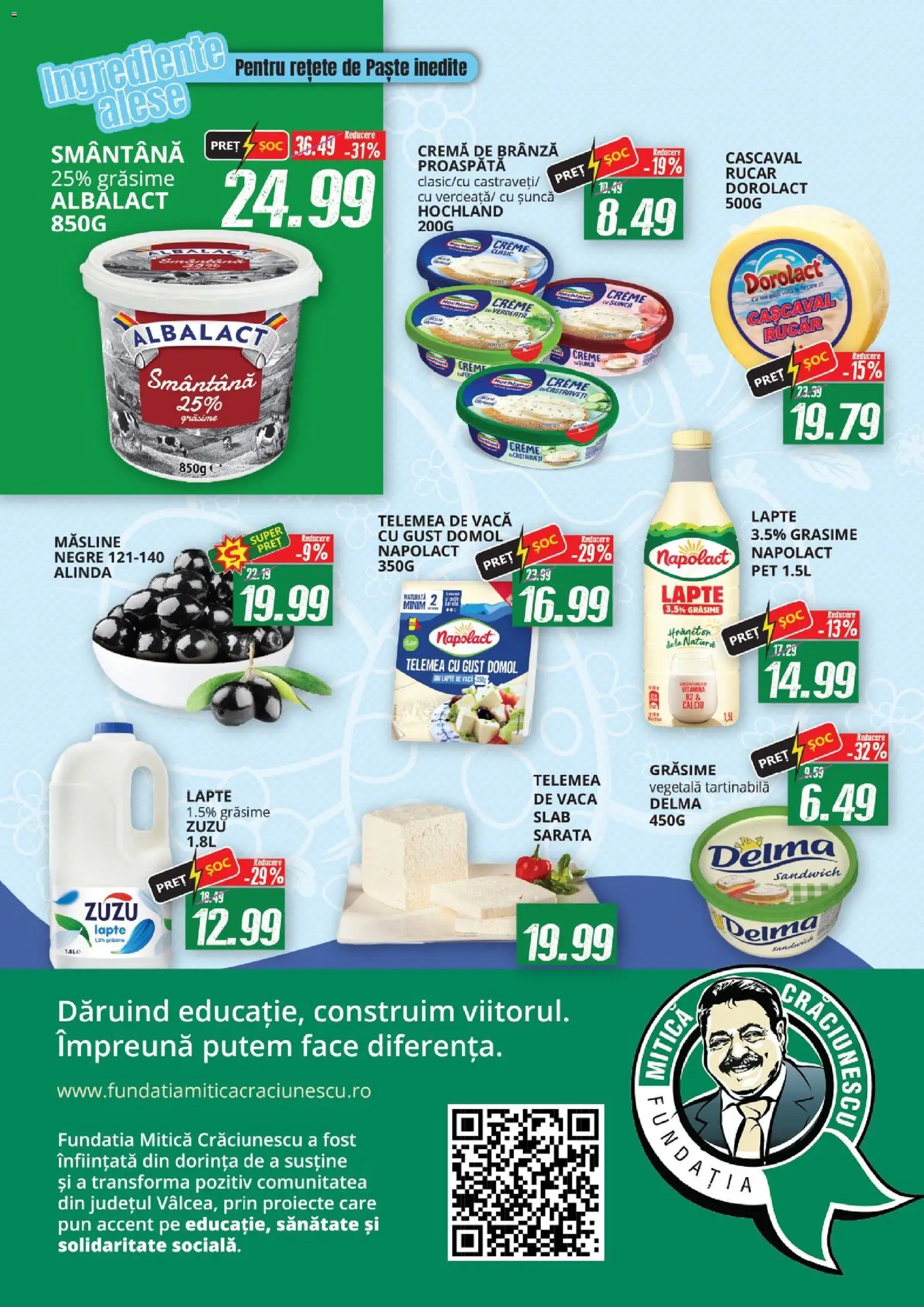 Noul catalog Diana – valabil de la 01.04.2026 | Pagină: 2 | Produse: Brânză, Șuncă, Cremă de brânză, Paste