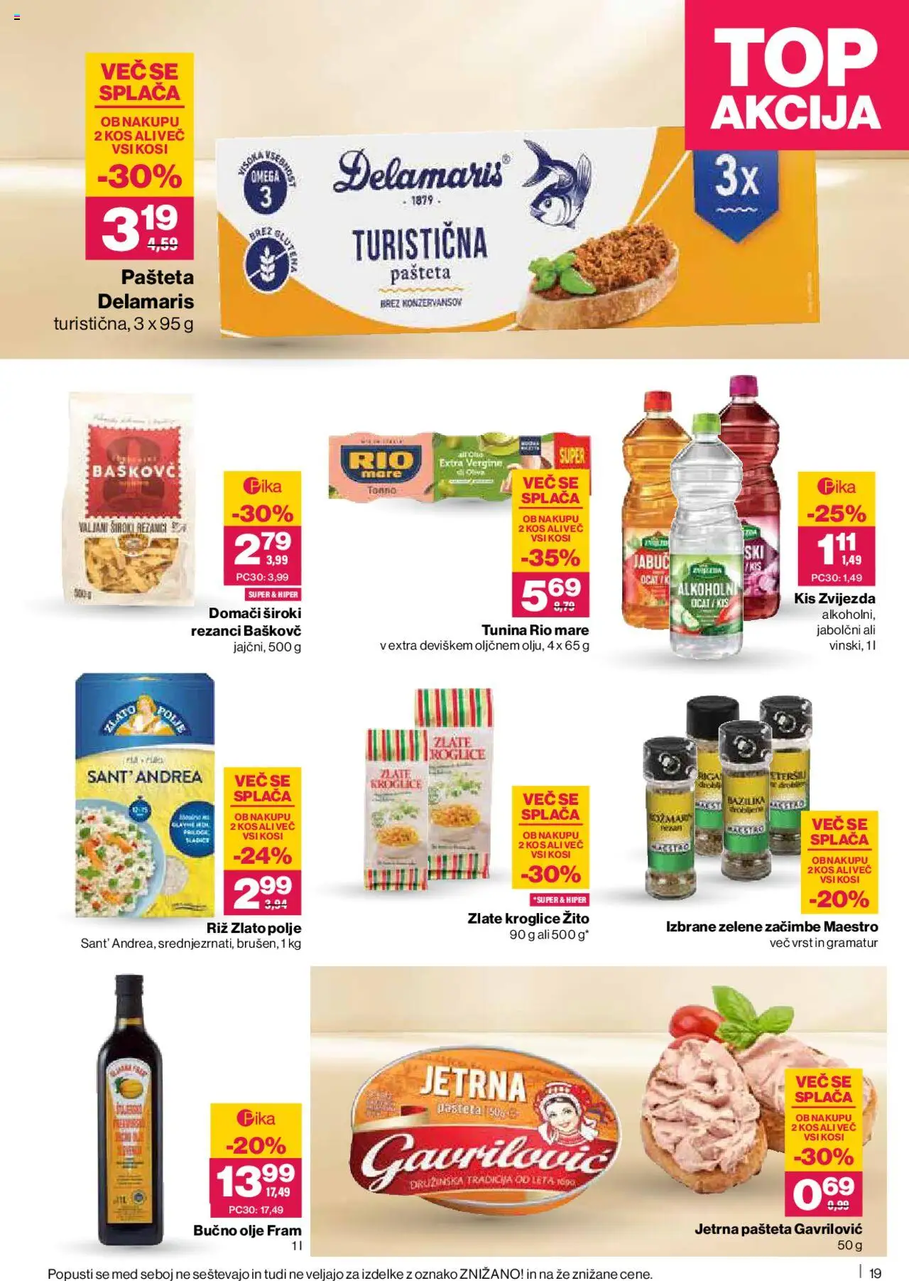 Novi Mercator katalog ponudbe – veljaven od 16.10.2025 | Stran: 21 | Izdelki: Tuna, Kos, Kis, Olje