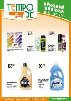 Tempo leták - JO od 18.06.2025 | Strana: 8 | Produkty: Sprchový gel, Závěs, Prací prostředek, Wc