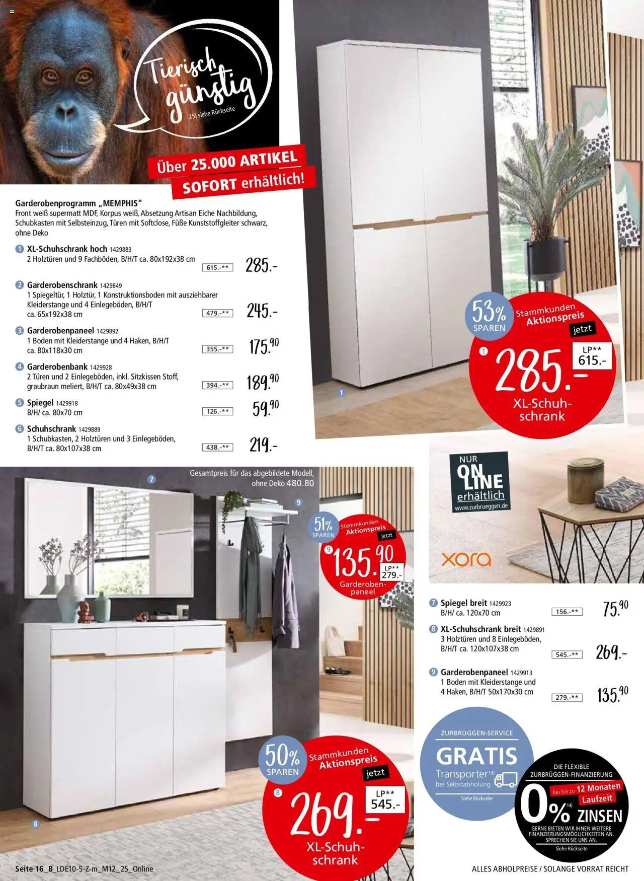 Zurbrüggen - Zurbrüggen: Tierisch günstig – gültig ab 10.10.2025 | Seite: 26 | Produkte: Schrank, Spiegel, Garderobenschrank