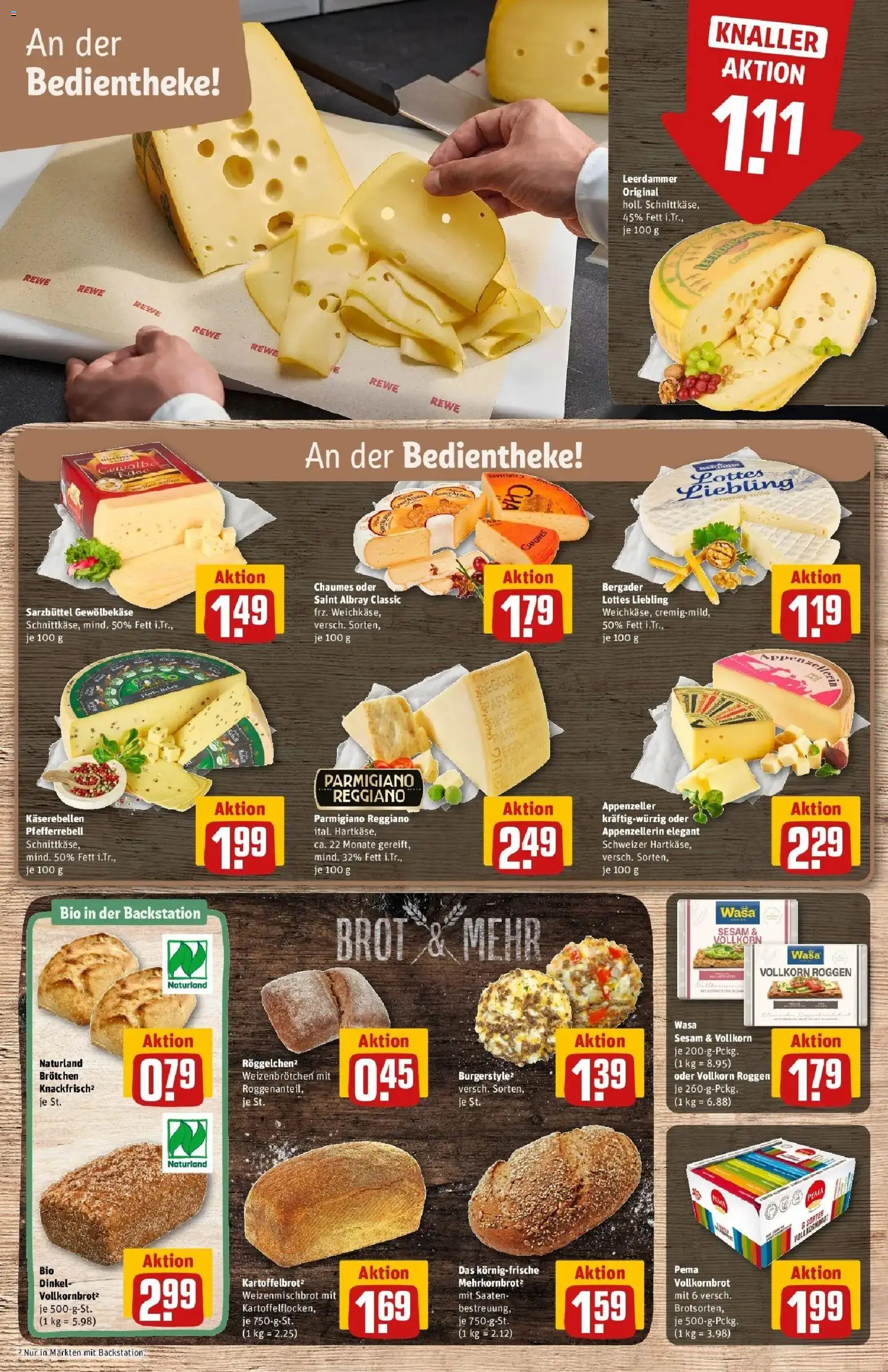 Rewe prospekt Bad Zwischenahn	 – gültig ab 22.02.2026 | Seite: 11 | Produkte: Vollkornbrot, Burger, Leerdammer, Brot