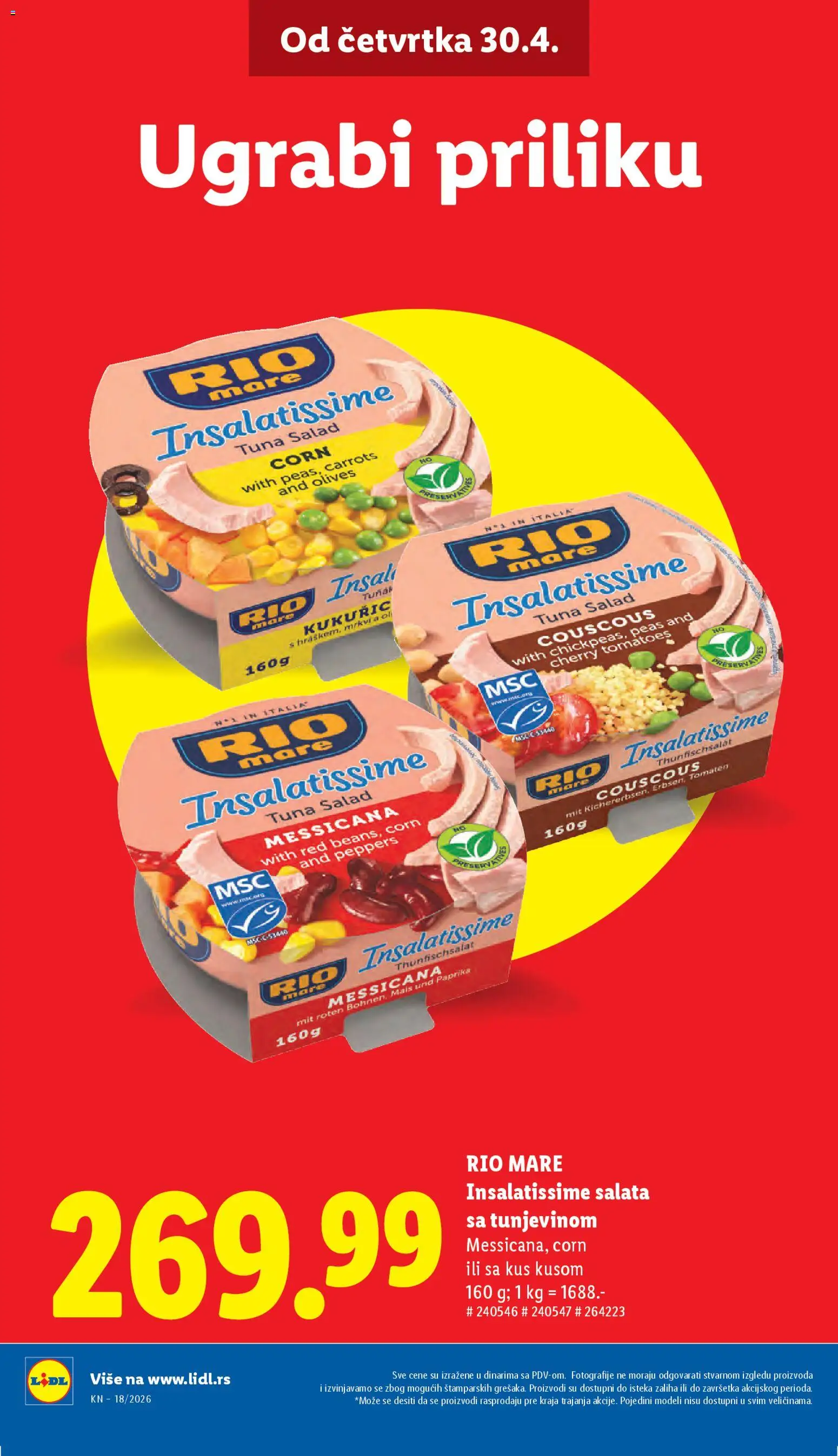 Lidl katalog - važi od 30.04.2026 | Strana: 8 | Proizvode: Salata, Paprika, Rio mare