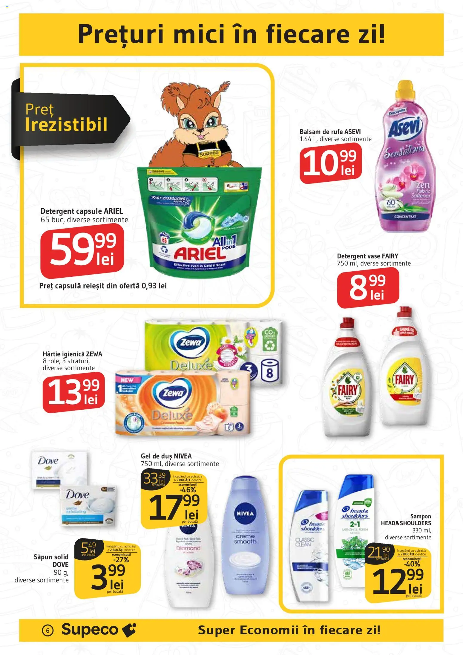 Noul catalog Supeco – valabil de la 16.04.2026 | Pagină: 6 | Produse: Săpun solid, Duș, Săpun, Detergent