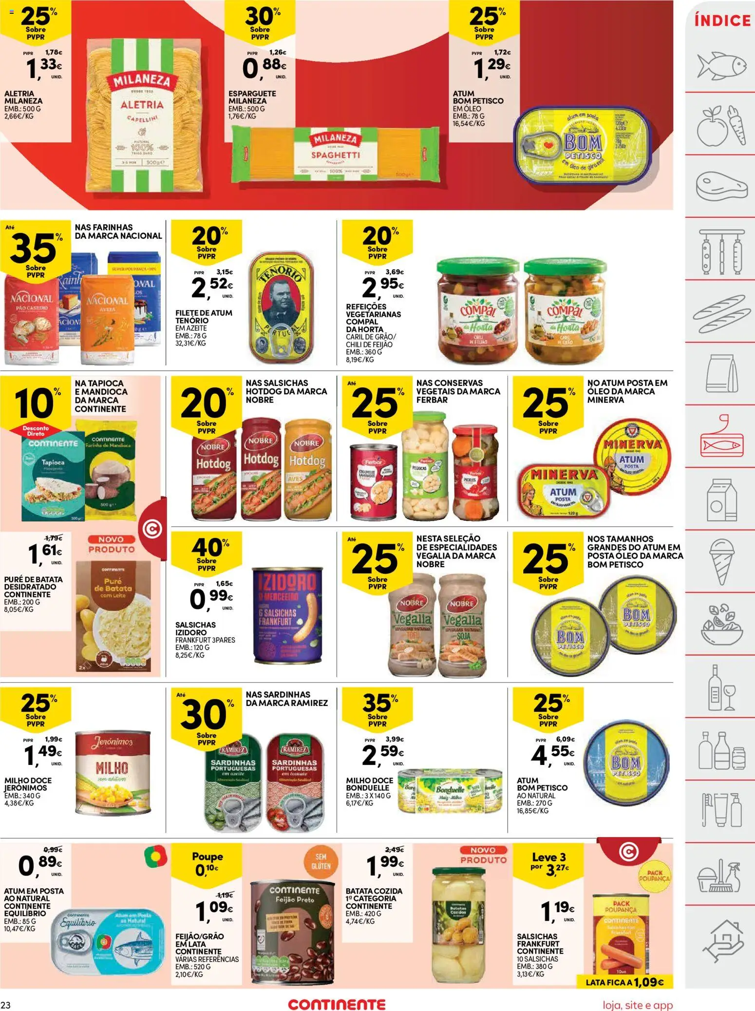 Continente folheto │ válido de 28.10.2025 | Página: 23 | Produtos: Batata, Porta, Azeite, Óleo