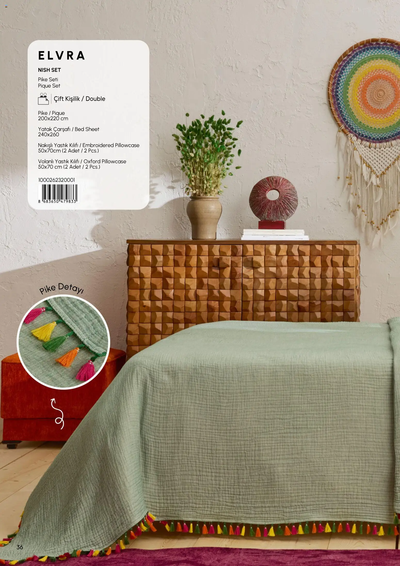 Karaca Home - Katalog  Ev Tekstili -  İlkbahar / Yaz 2026 - 01.03.2026 tarihinden itibaren geçerlidir | Sayfa: 36 | Ürünler: Yatak, Yastık, Yastık kılıfı, Pike