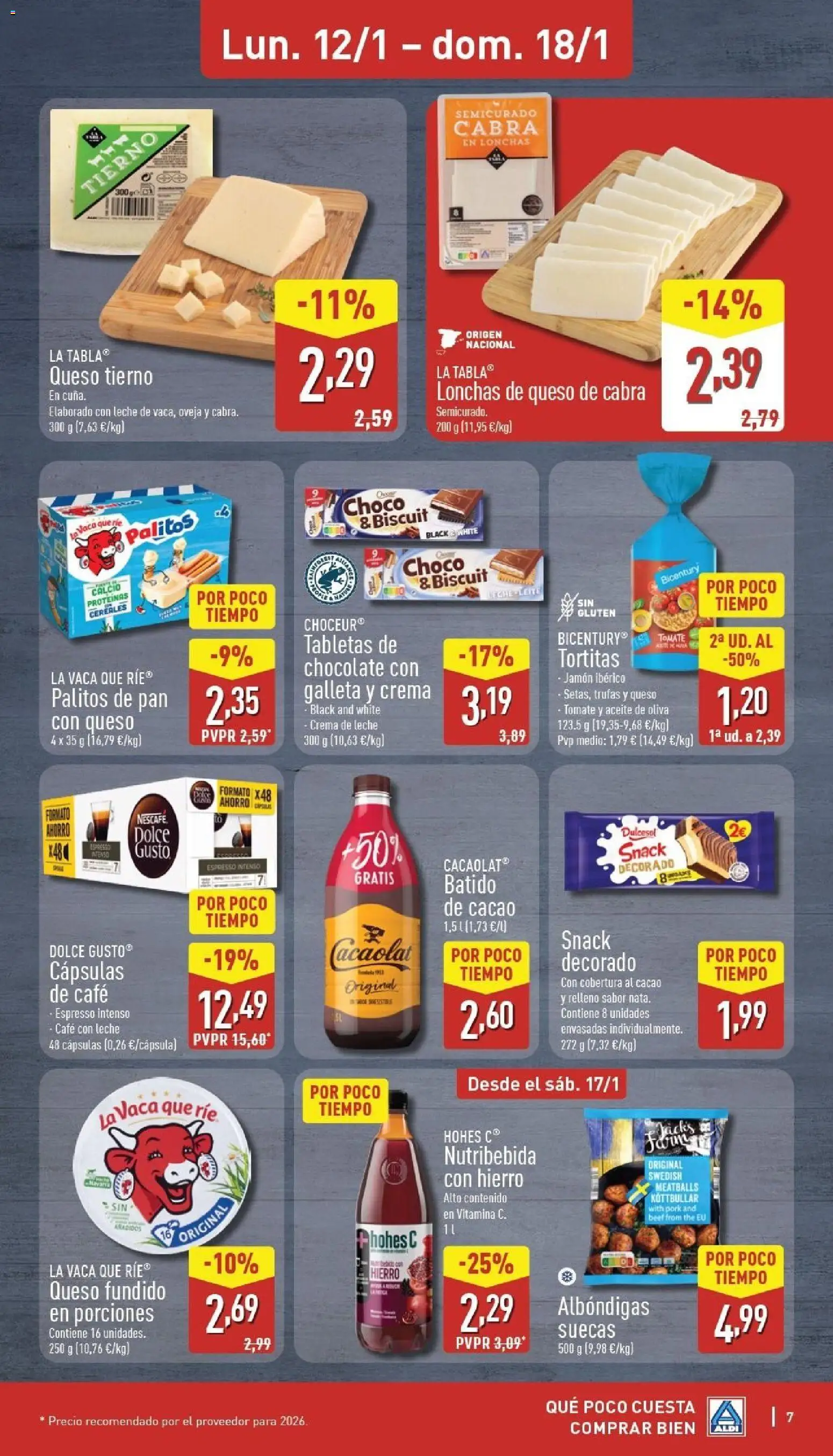 Aldi folleto Península │ válido desde el 12.01.2026 | Página: 7 | Productos: Jamón ibérico, Café, Crema, Aceite de oliva