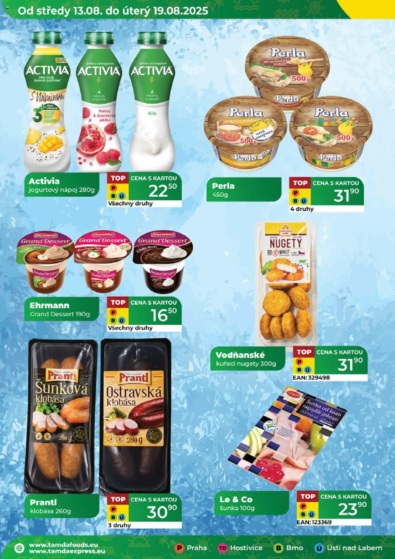 Tamda Foods leták od 13.08.2025 | Strana: 50 | Produkty: Šunka, Jogurtový nápoj, Perla, Nugety